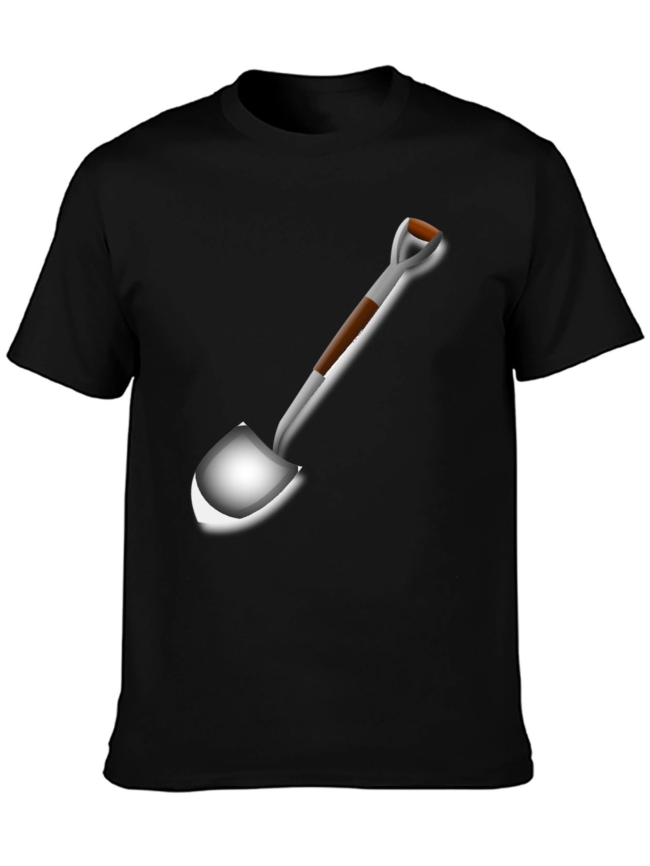 Shovel Graphic T-Shirt - Black Casual Tee