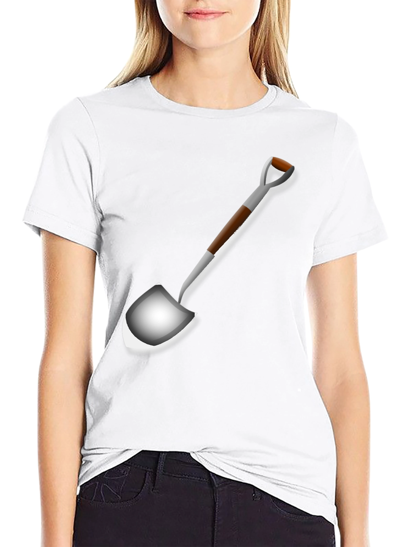 Shovel Graphic T-Shirt - Black Casual Tee