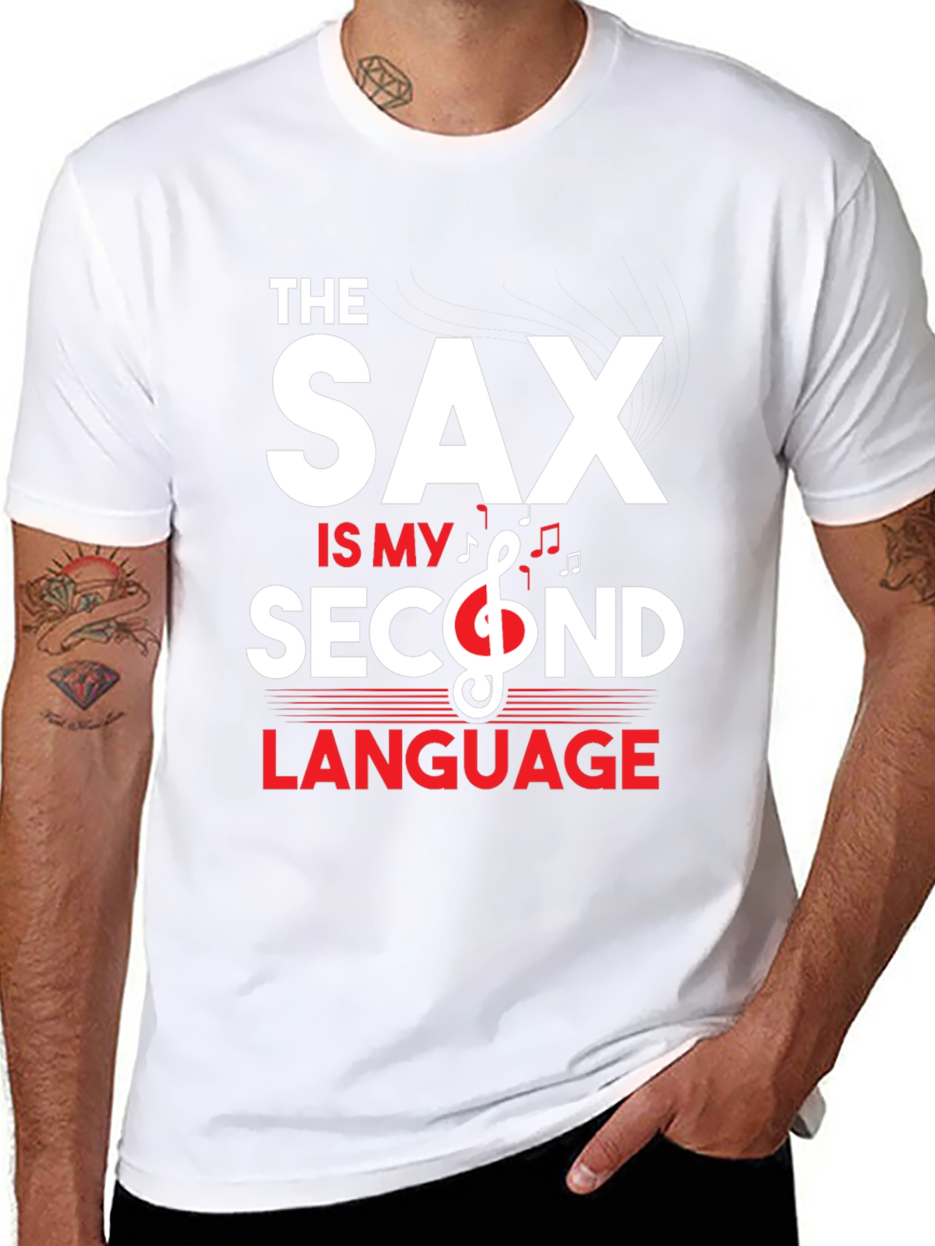 Saxophone Second Language T-Shirt - Music Lover Tee