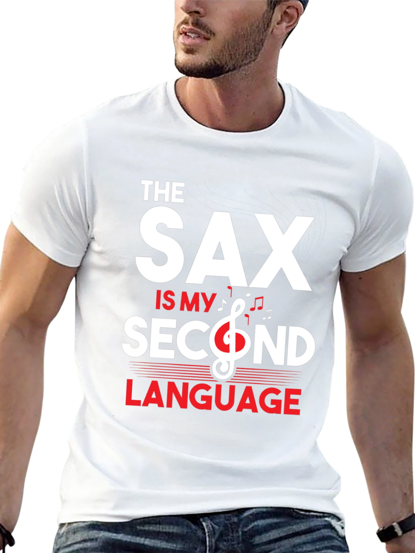 Saxophone Second Language T-Shirt - Music Lover Tee
