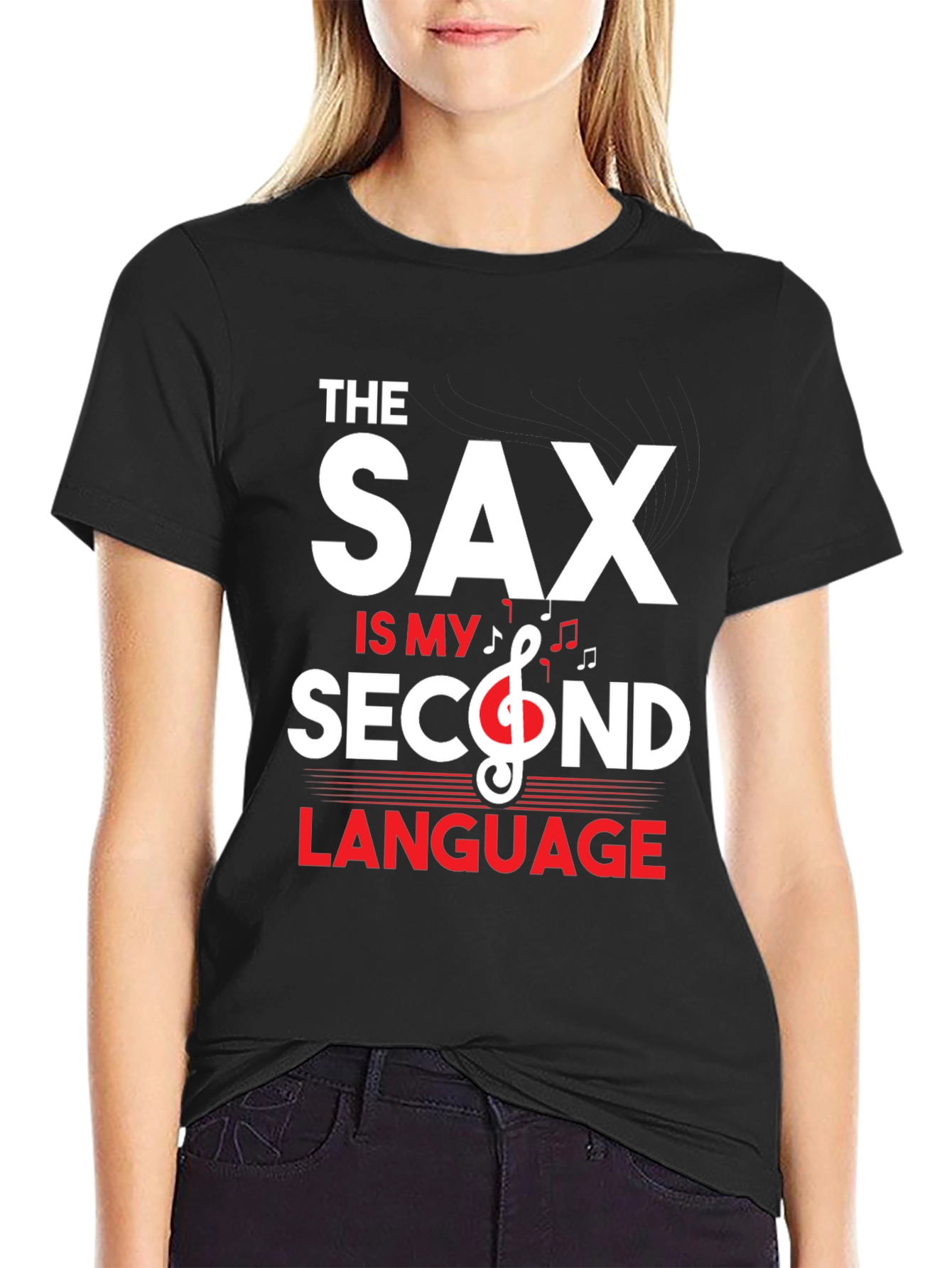 Saxophone Second Language T-Shirt - Music Lover Tee