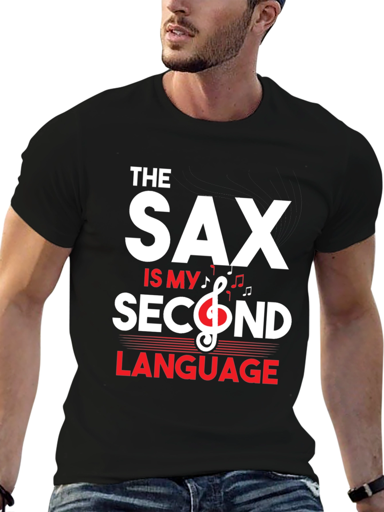 Saxophone Second Language T-Shirt - Music Lover Tee
