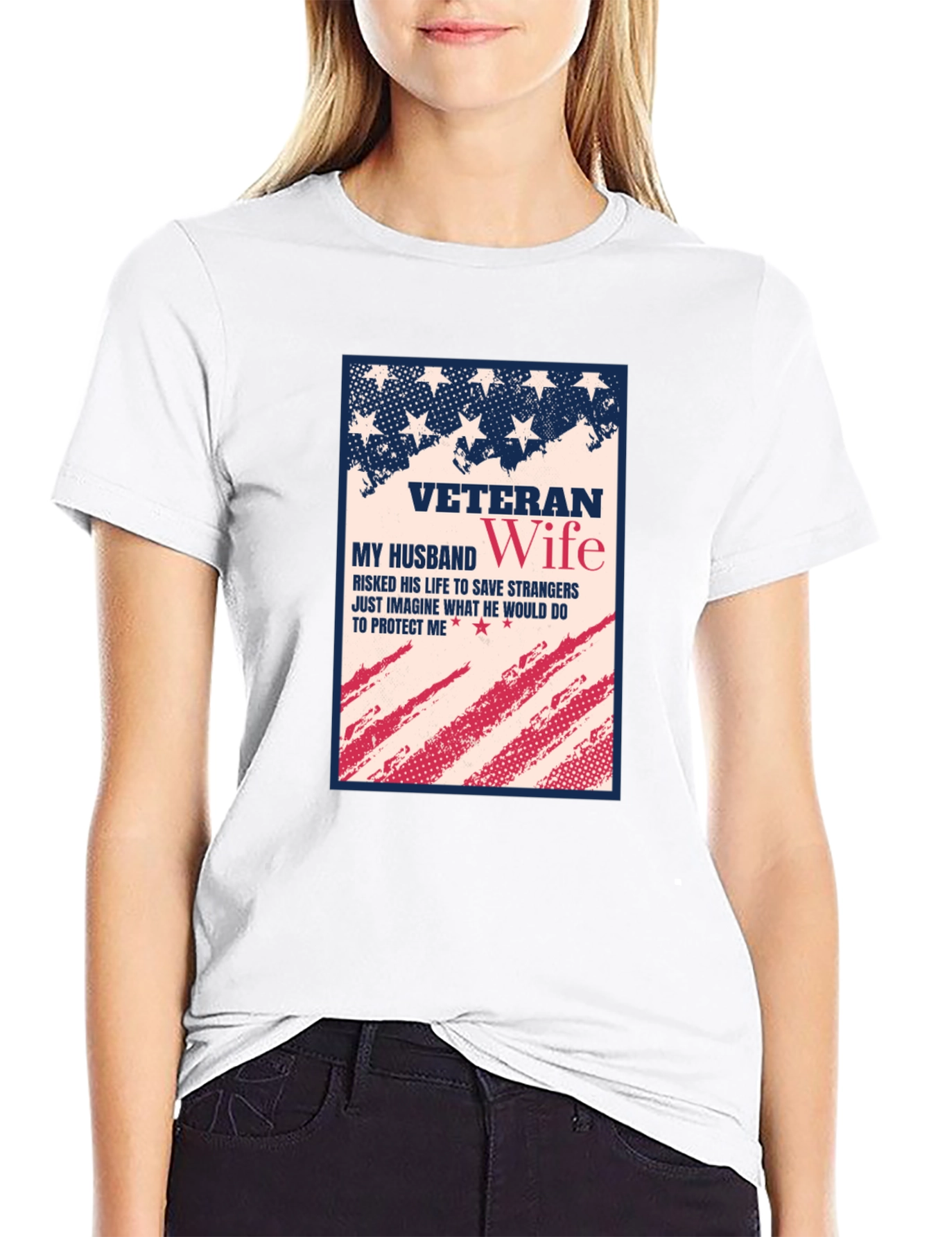 Veteran Wife Patriotic T-Shirt