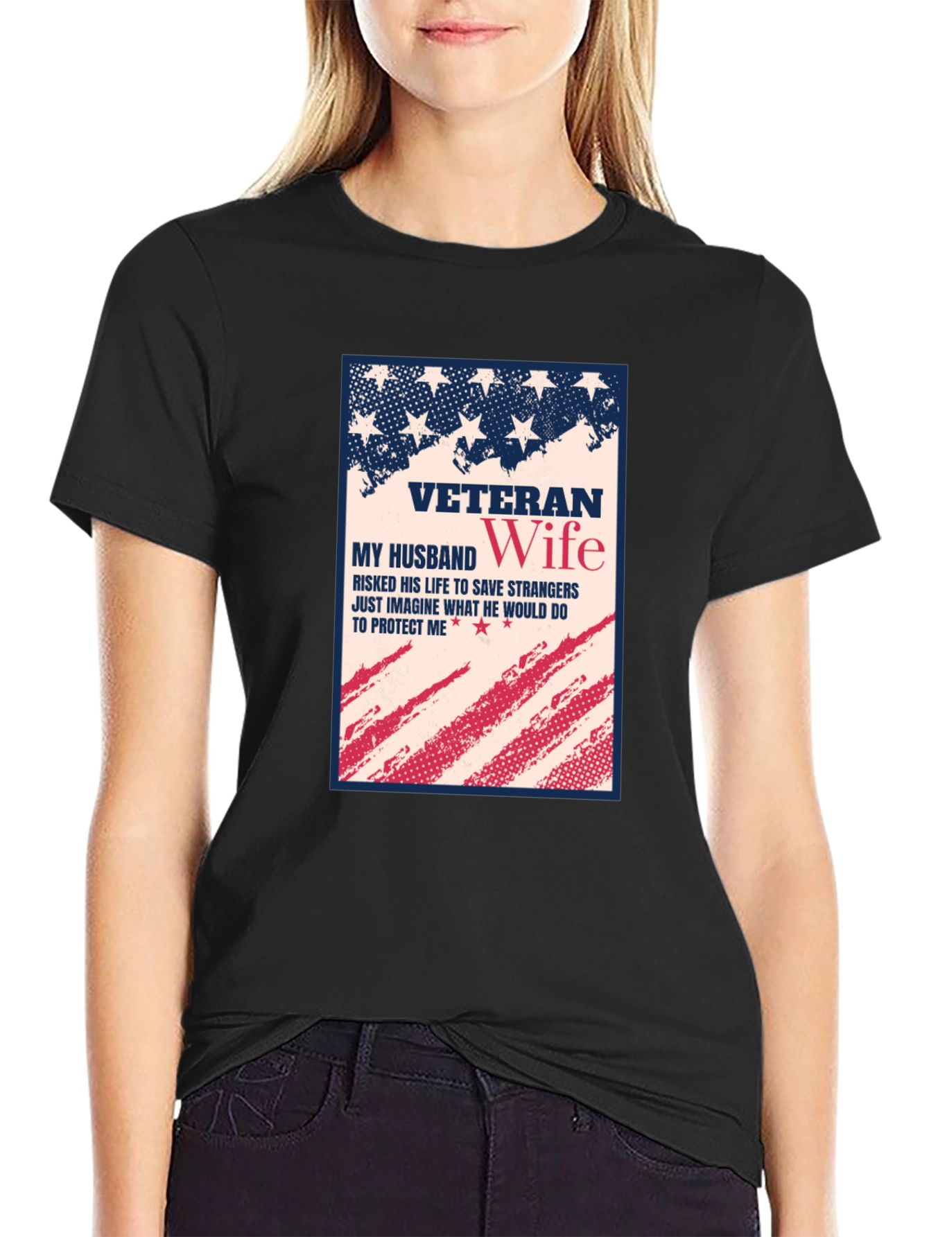 Veteran Wife Patriotic T-Shirt