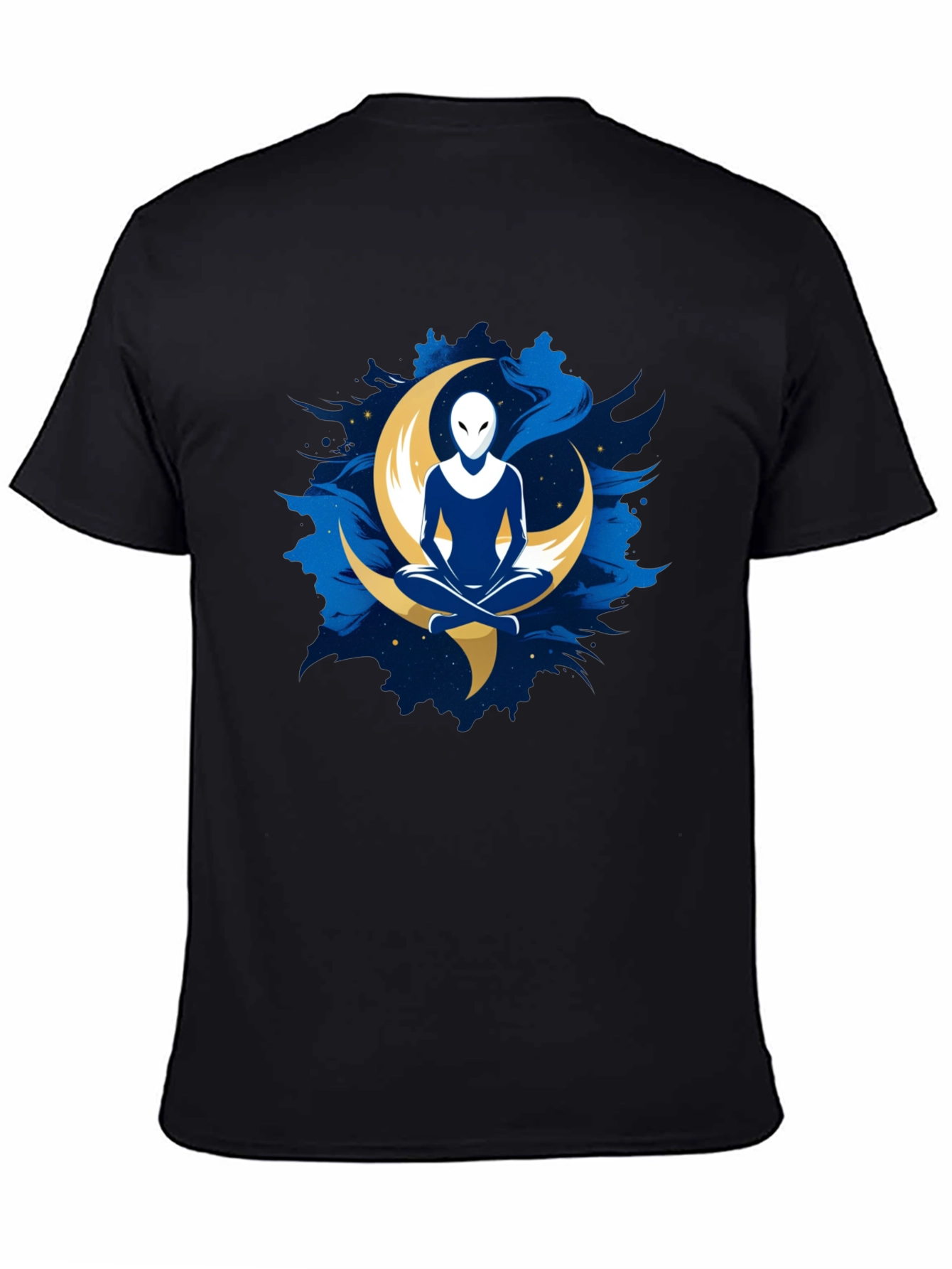 Alien Moon Meditation T-Shirt - Black