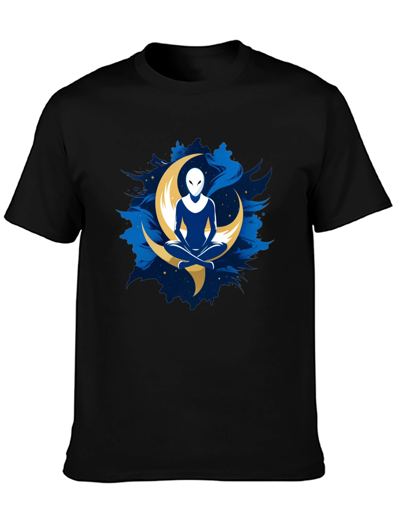 Alien Moon Meditation T-Shirt - Black