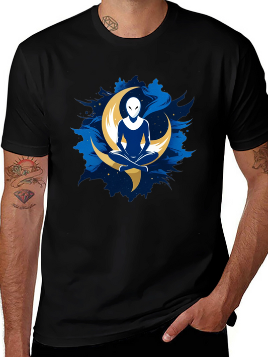 Alien Moon Meditation T-Shirt - Black