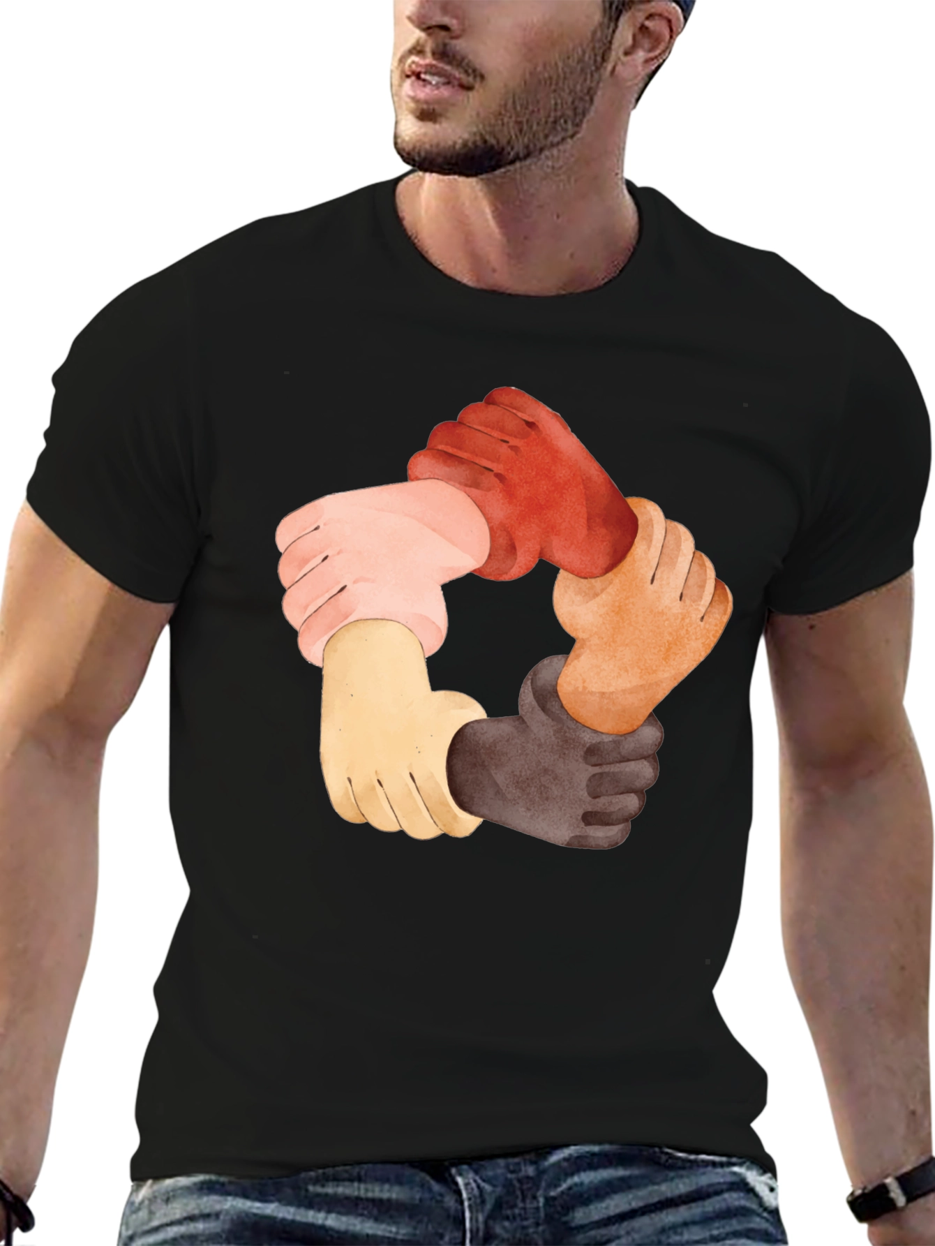 Unity Hands Graphic Tee - Black