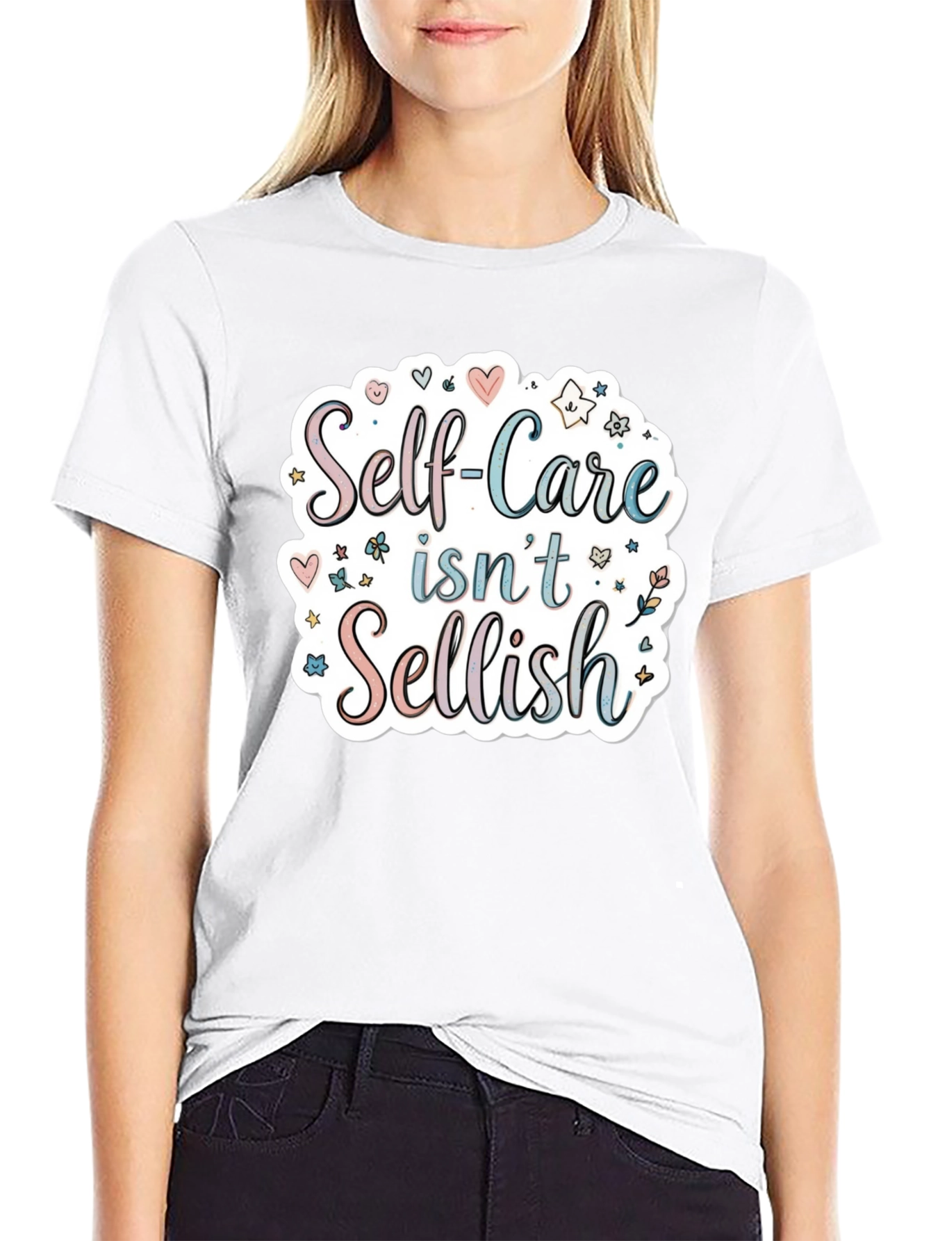 Self-Care Isnt Selfish Black T-Shirt
