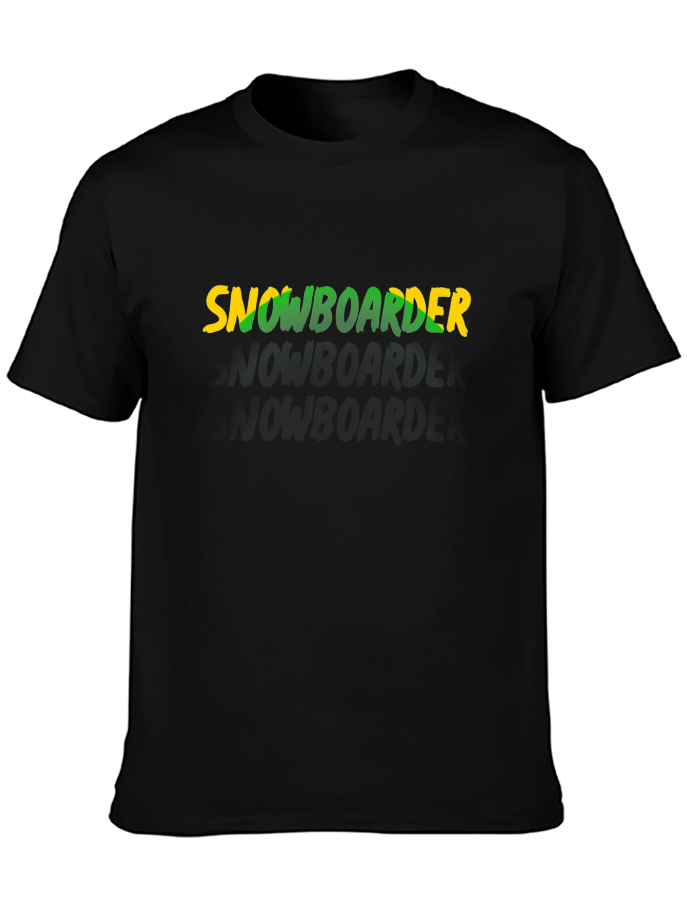 Snowboarder Graphic Tee - Stylish Black Cotton T-Shirt