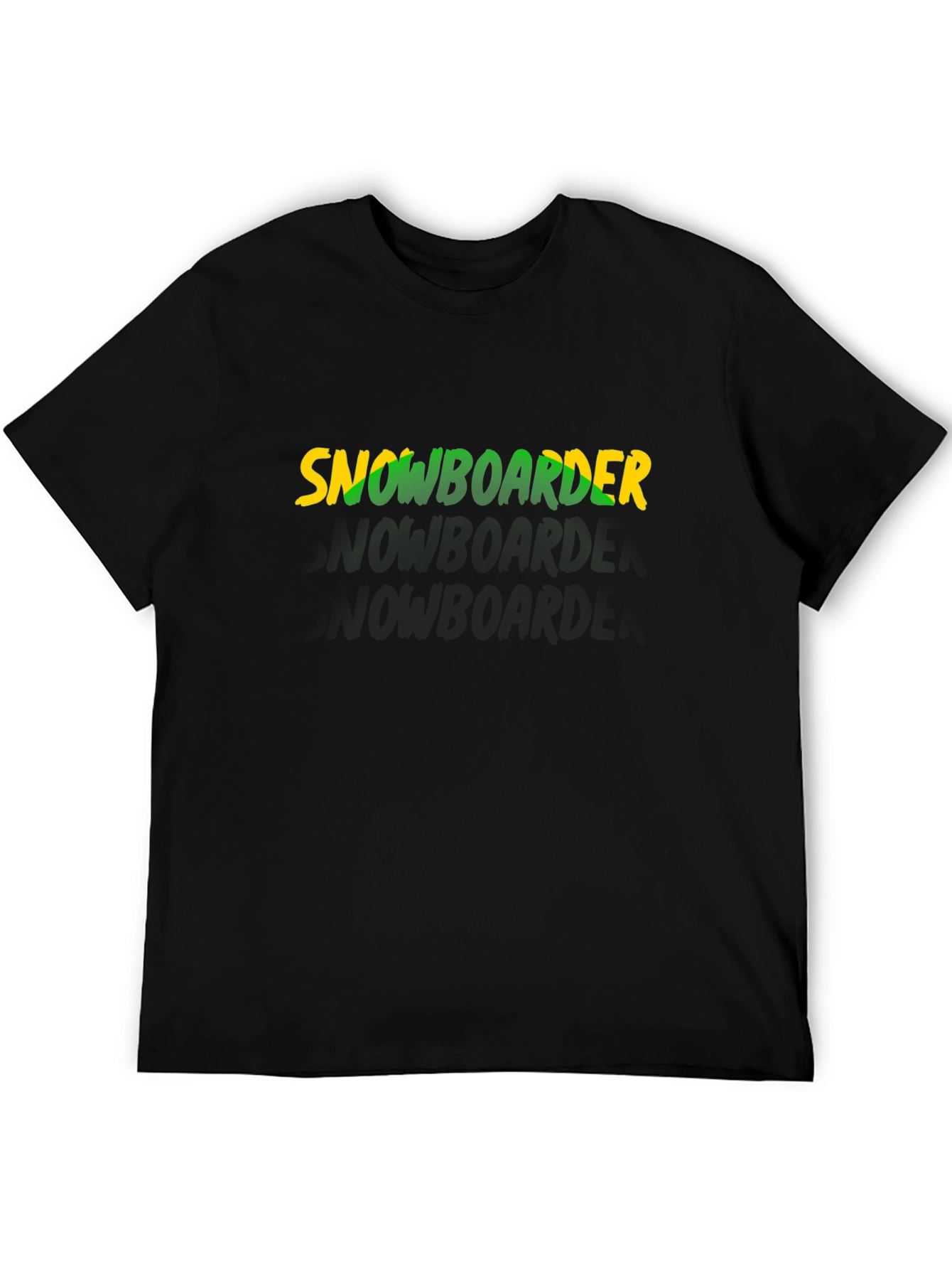 Snowboarder Graphic Tee - Stylish Black Cotton T-Shirt