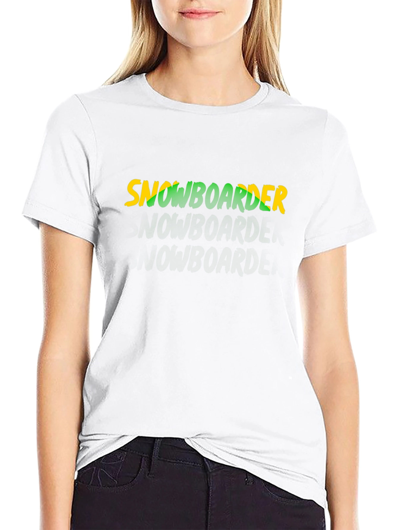Snowboarder Graphic Tee - Stylish Black Cotton T-Shirt