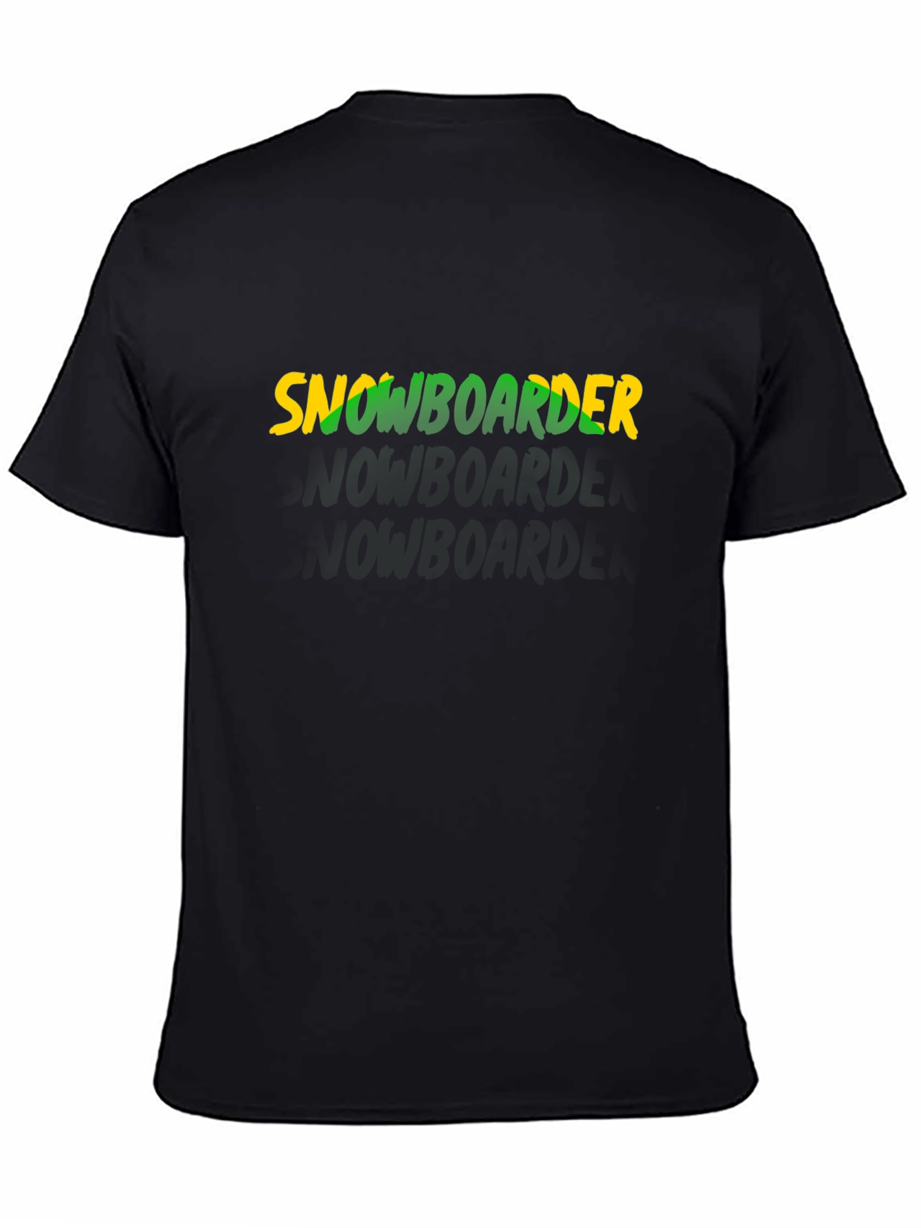 Snowboarder Graphic Tee - Stylish Black Cotton T-Shirt