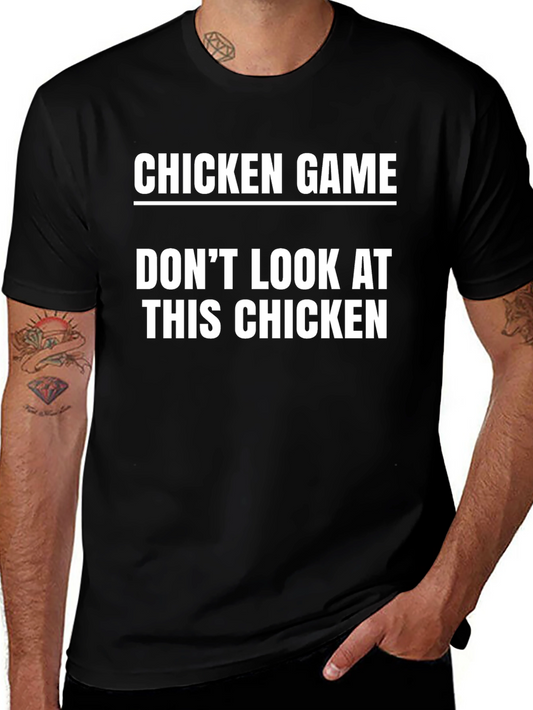 Chicken Game Graphic Tee - Dont Look!