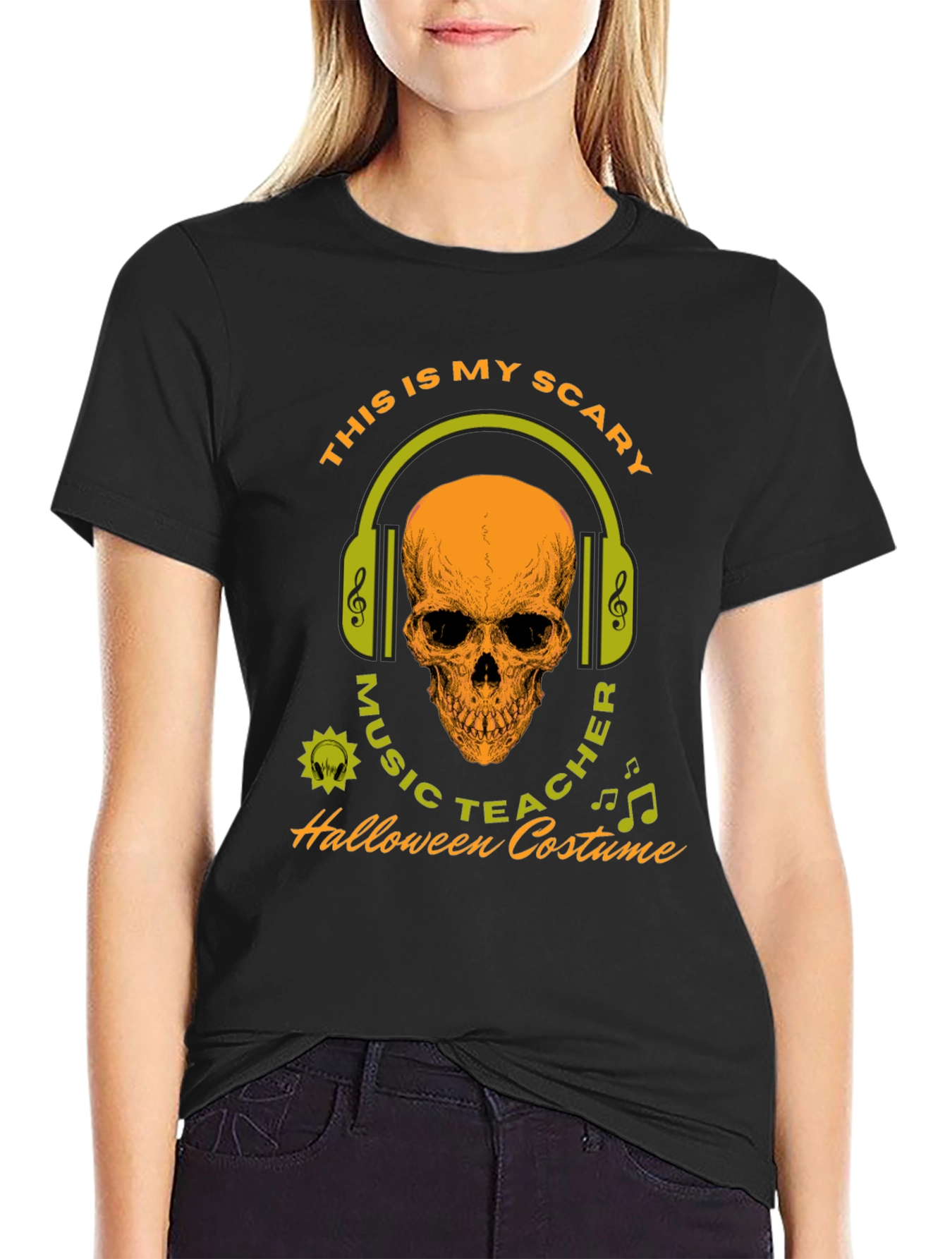 Scary Music Teacher Halloween Costume T-Shirt