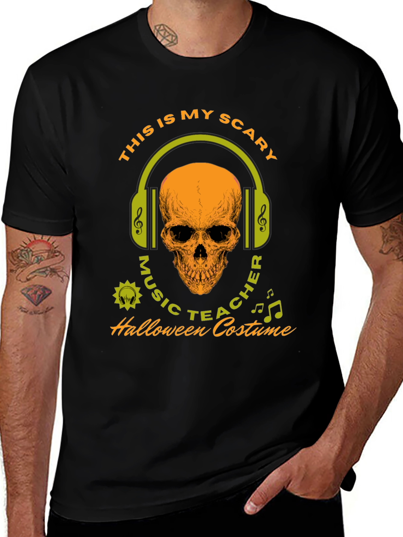 Scary Music Teacher Halloween Costume T-Shirt