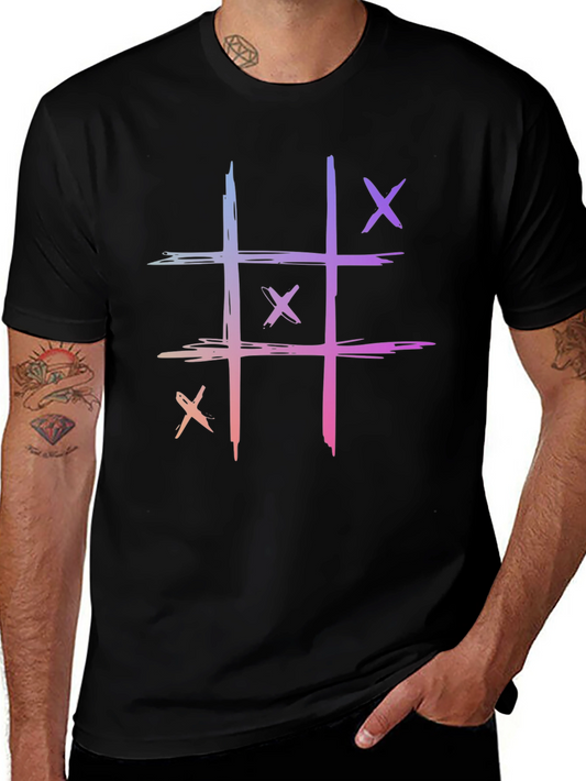 Tic-Tac-Toe Graphic T-Shirt - Cool Casual Tee