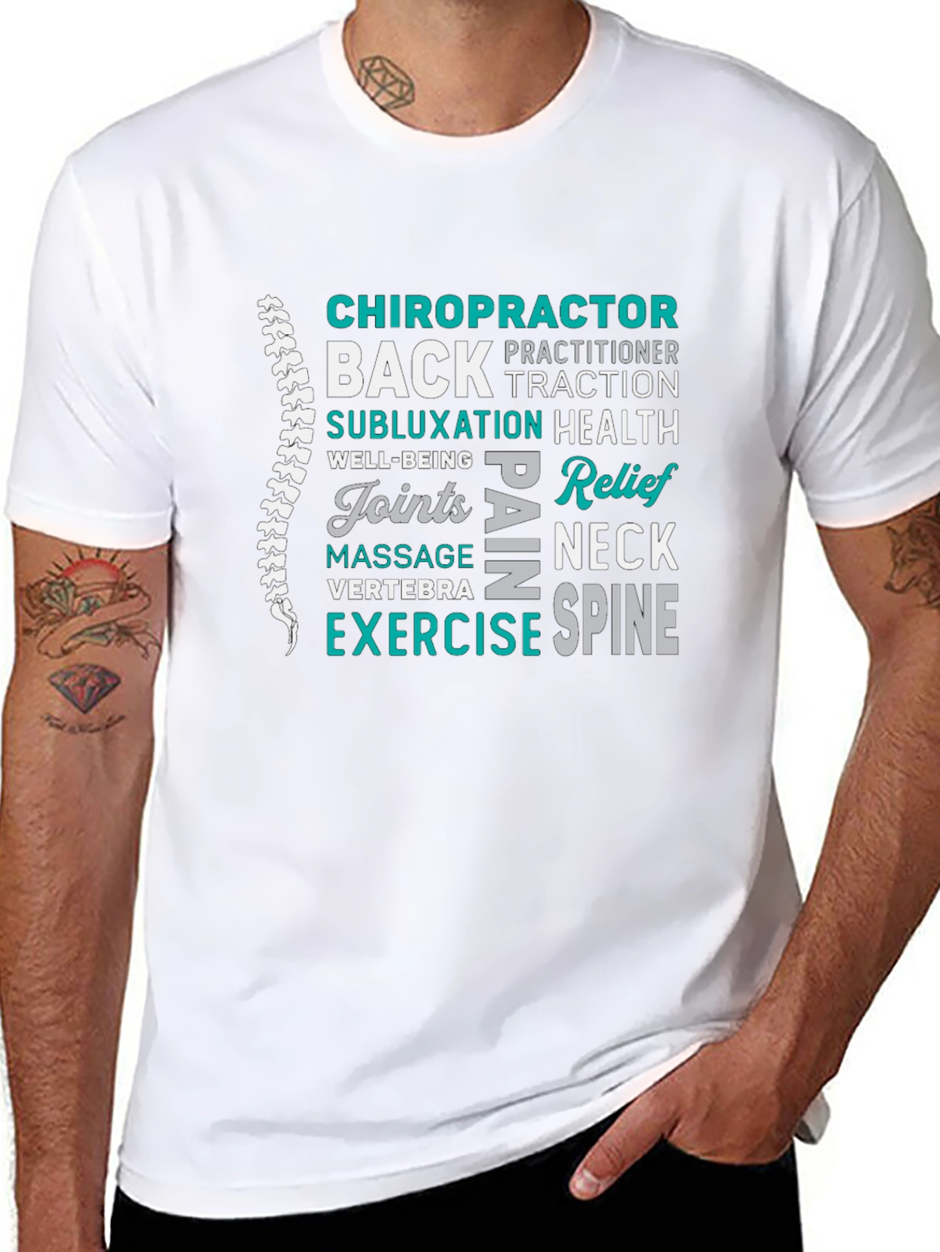 Chiropractor Word Art Graphic T-Shirt
