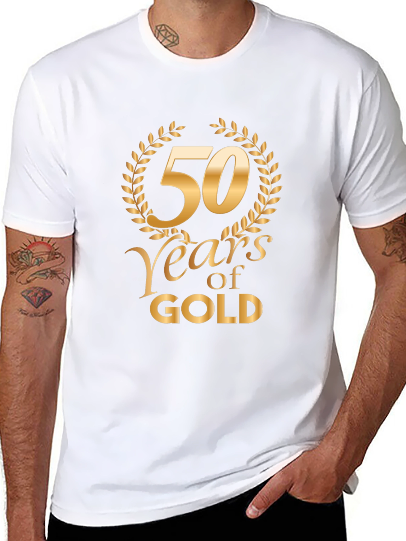 50 Years of Gold Black T-Shirt