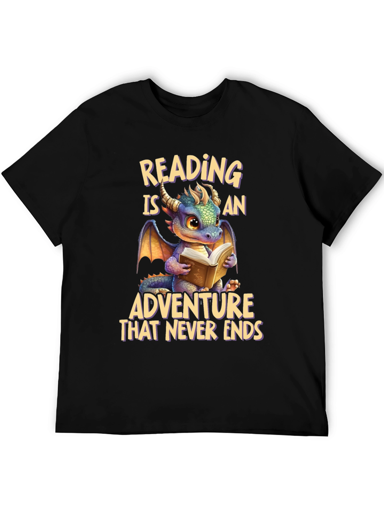 Reading Dragon T-Shirt: Adventure Never Ends