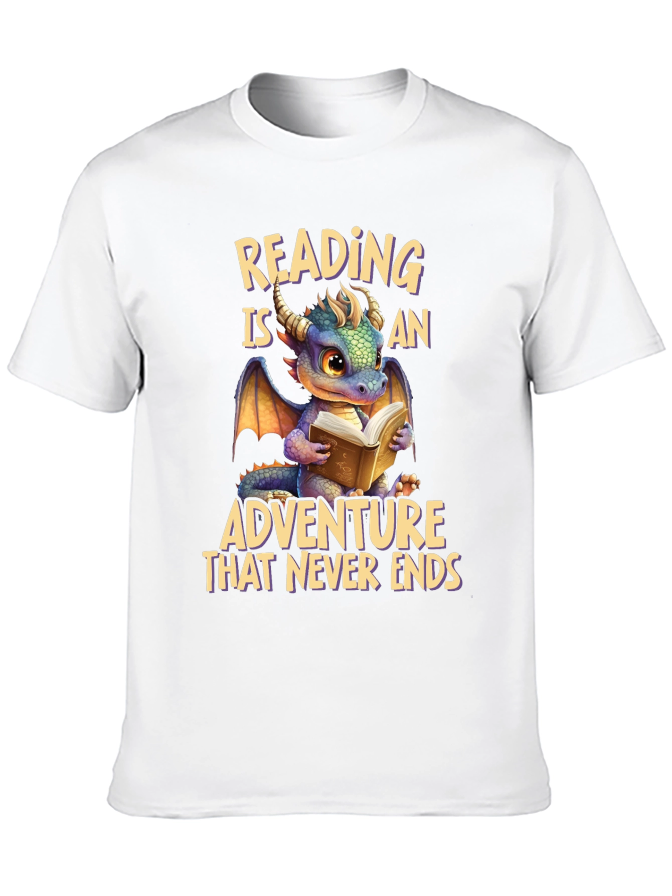 Reading Dragon T-Shirt: Adventure Never Ends