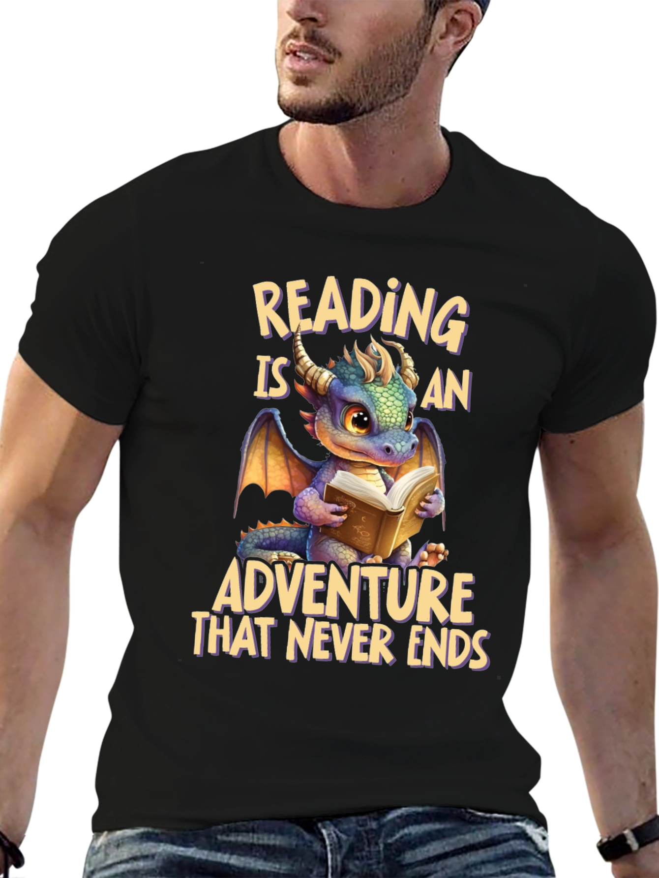 Reading Dragon T-Shirt: Adventure Never Ends