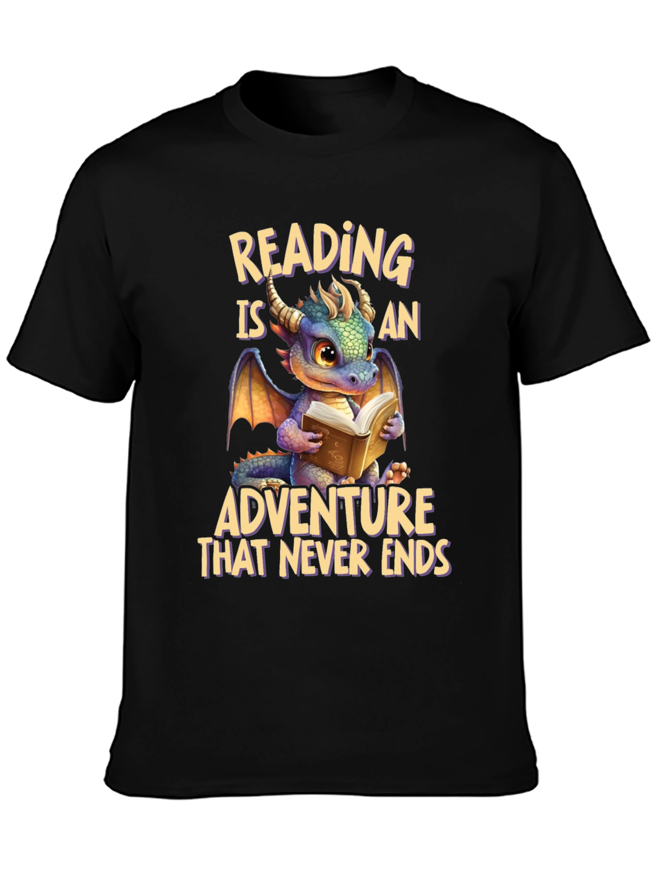 Reading Dragon T-Shirt: Adventure Never Ends