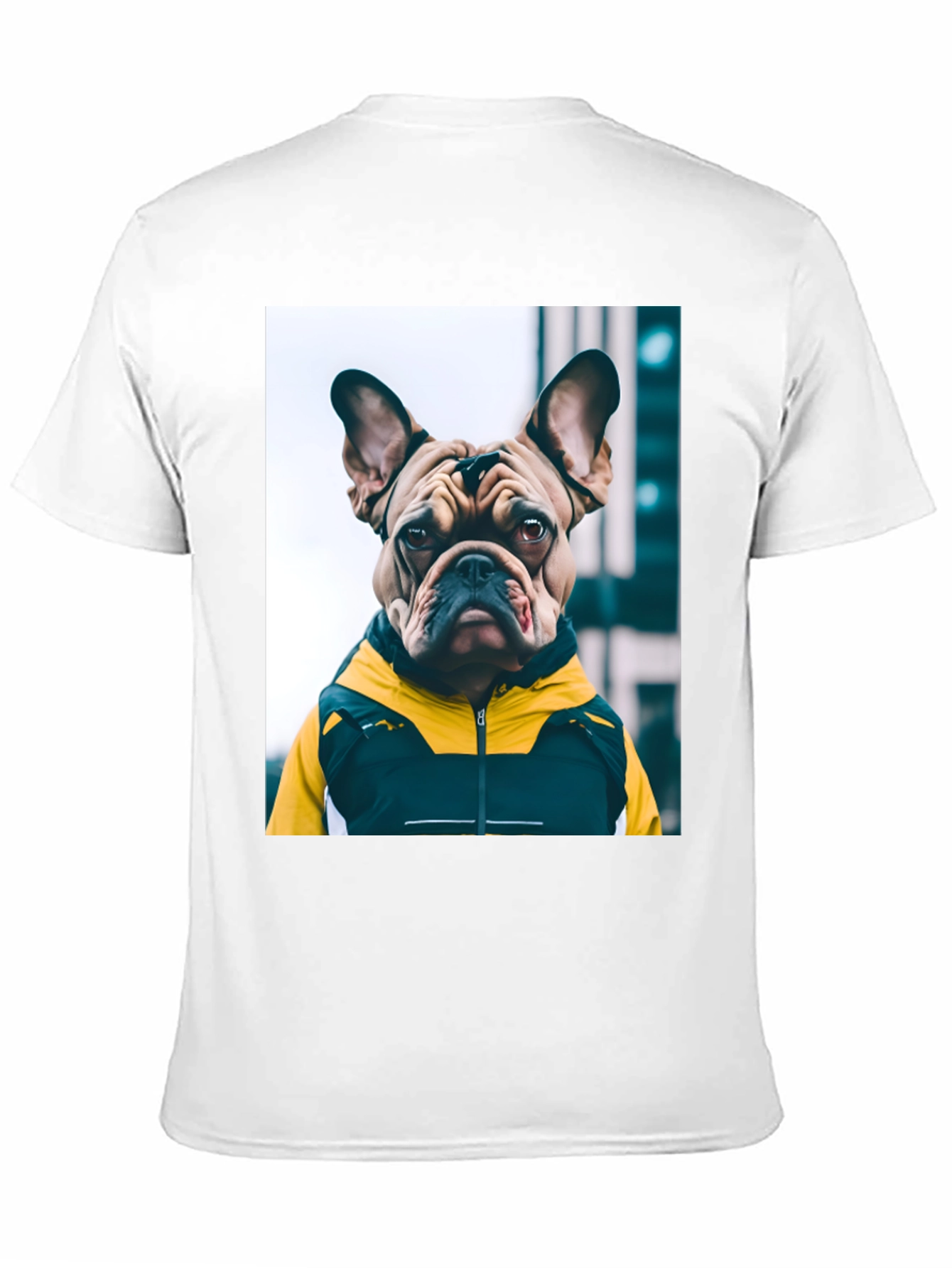 Bulldog in Hoodie Graphic Tee - Urban Cool