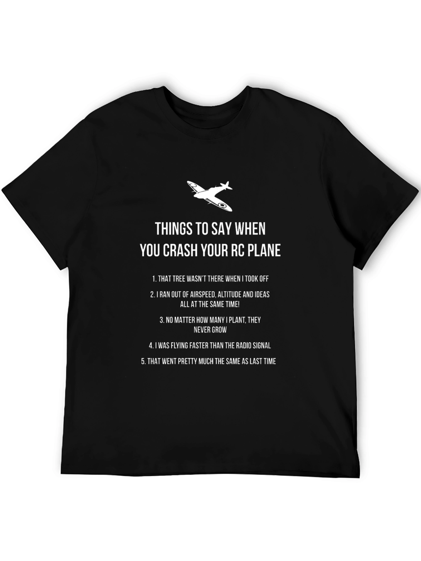RC Plane Crash T-Shirt: Funny Pilot Humor Tee