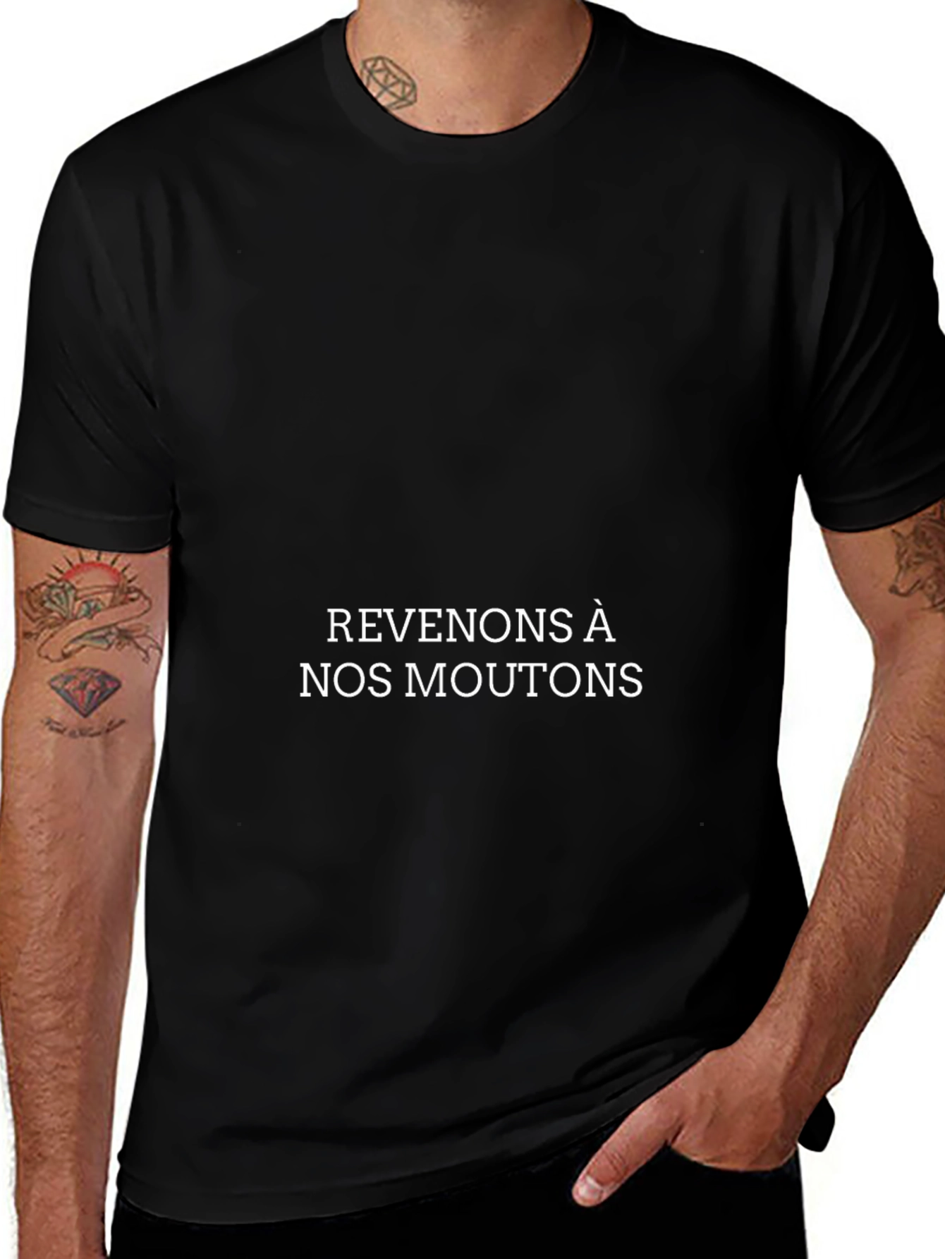 Stylish Black T-Shirt - Revenons À Nos Moutons