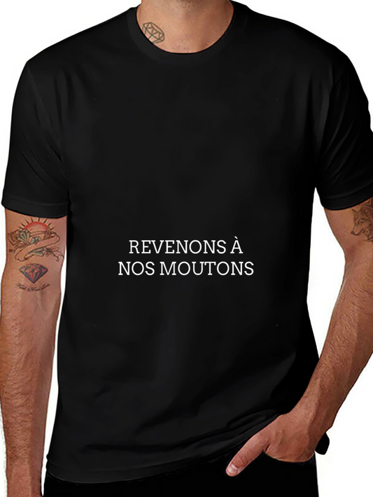 Stylish Black T-Shirt - Revenons À Nos Moutons