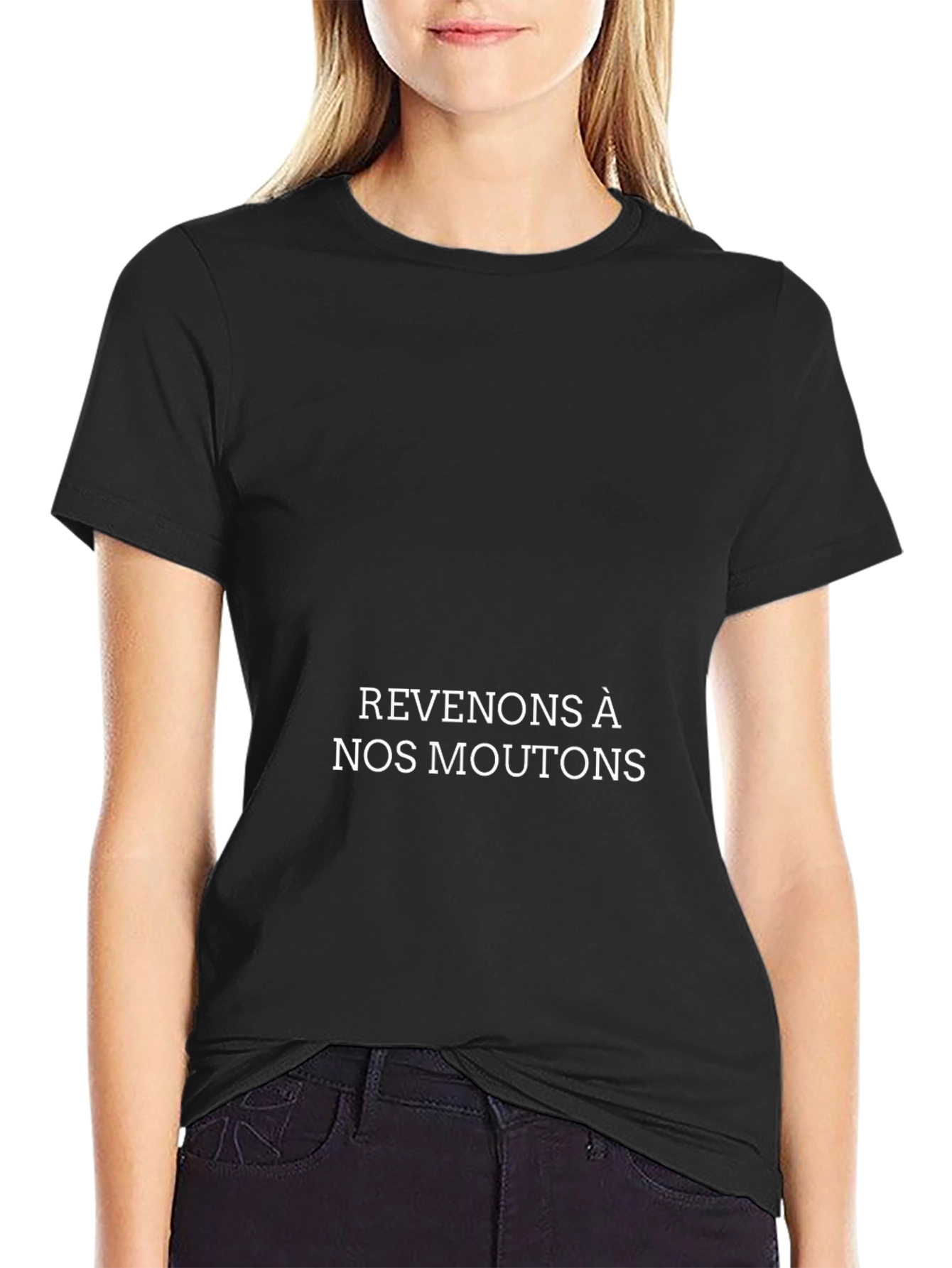 Stylish Black T-Shirt - Revenons À Nos Moutons