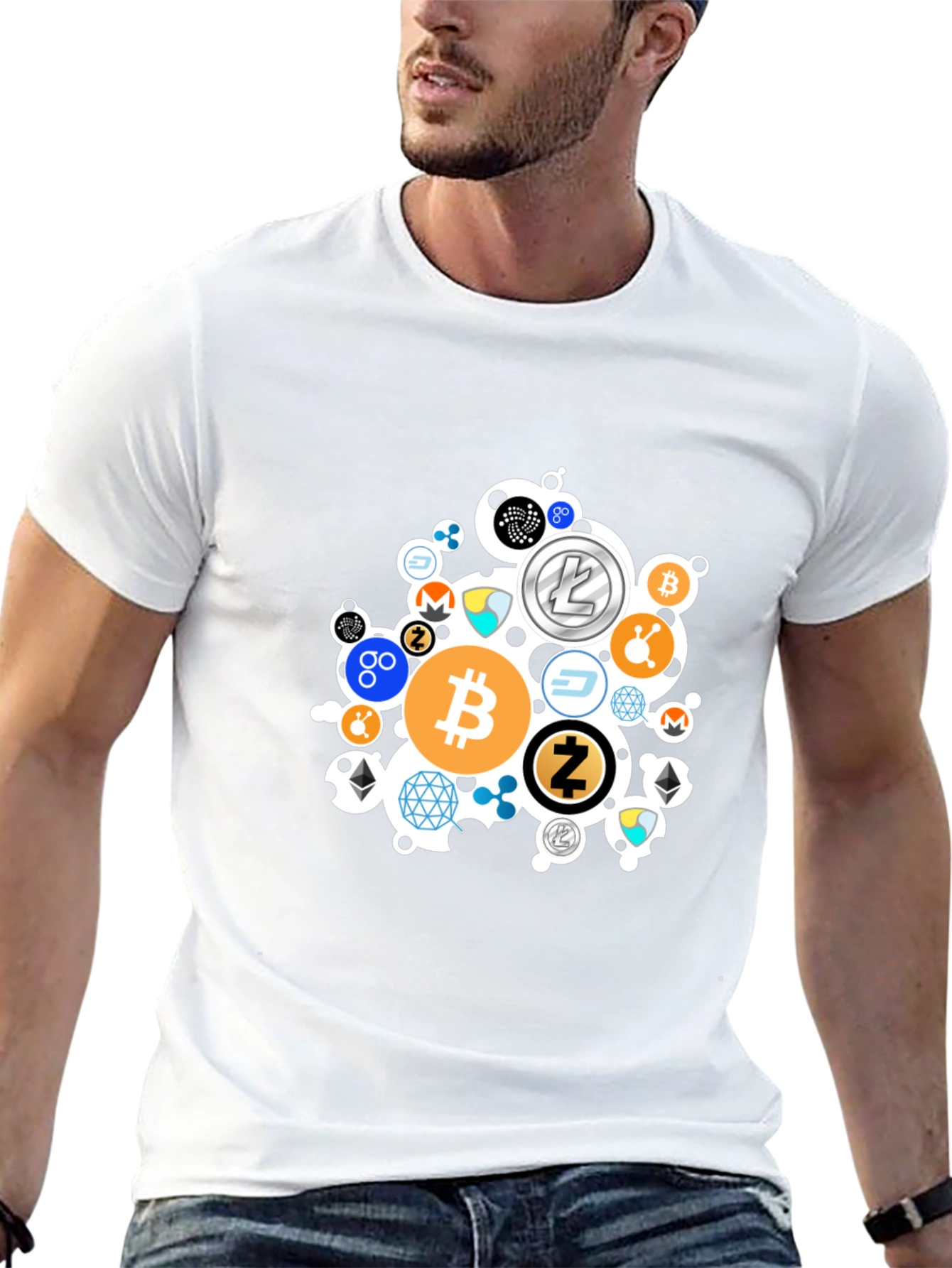 Crypto T-Shirt: Bitcoin & Altcoin Design