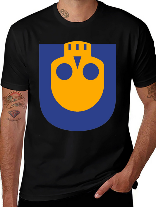 Abstract Graphic Print T-Shirt - Black