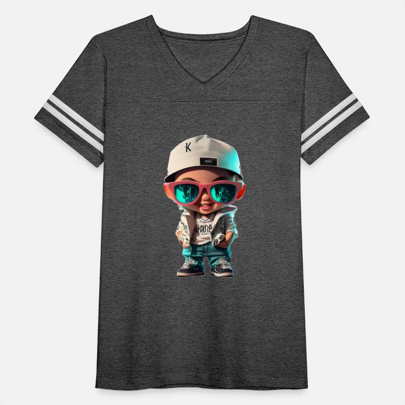 The boy poses in stylish clothes hip hop