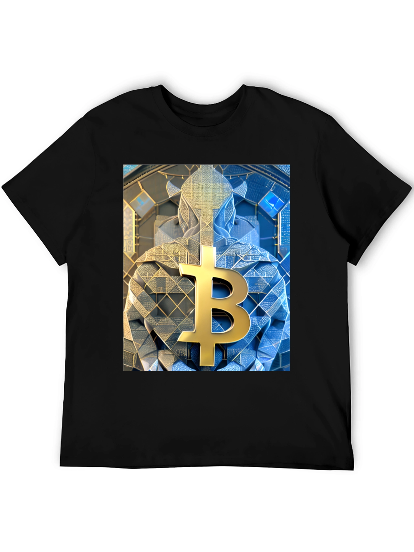 Bitcoin Crypto Art Black T-Shirt