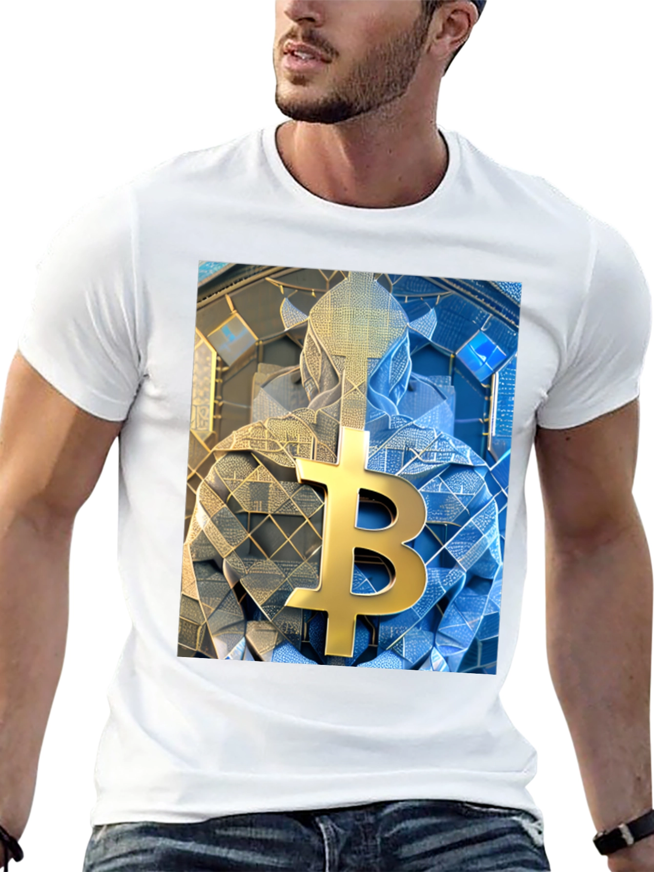 Bitcoin Crypto Art Black T-Shirt