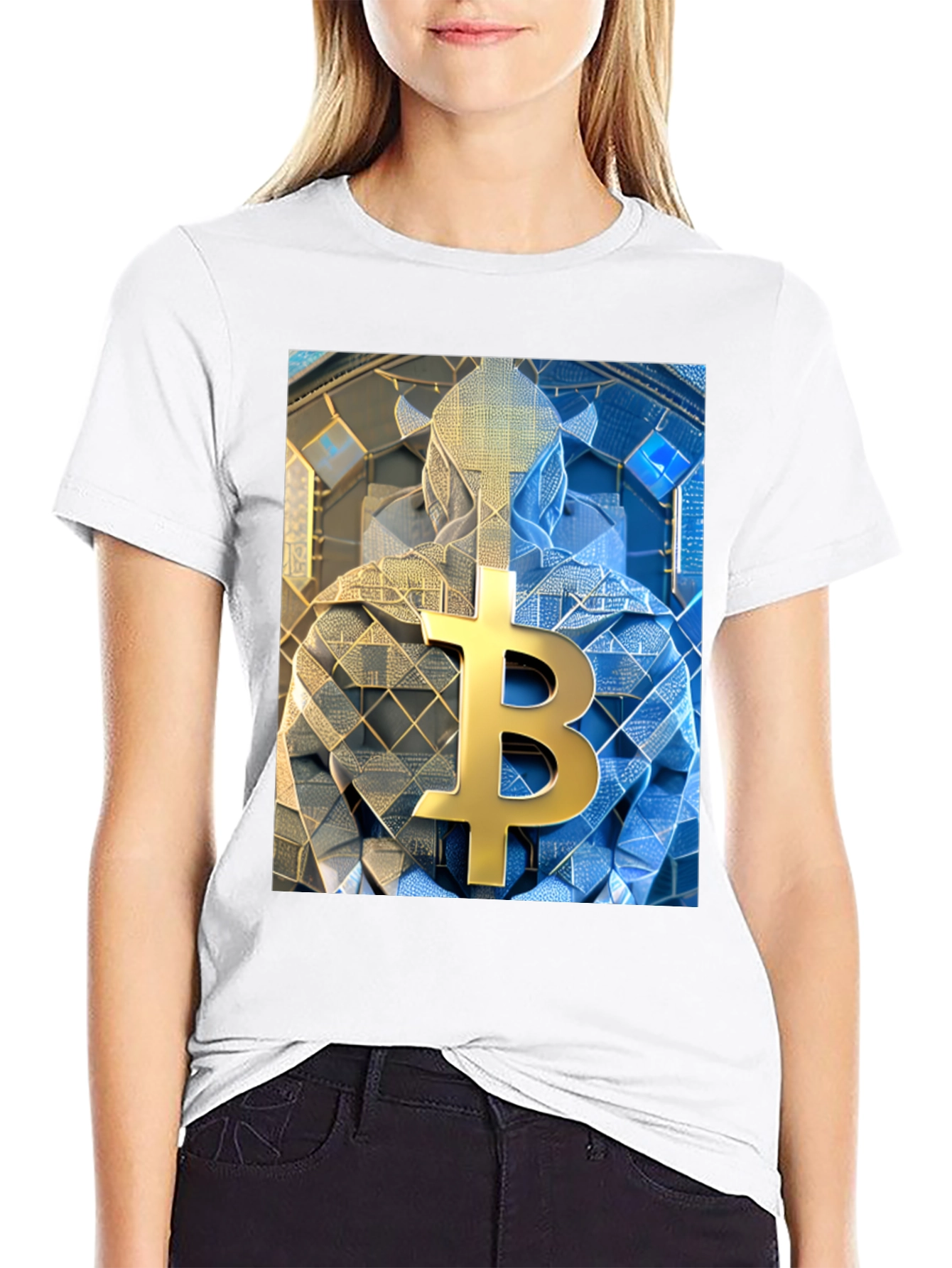 Bitcoin Crypto Art Black T-Shirt