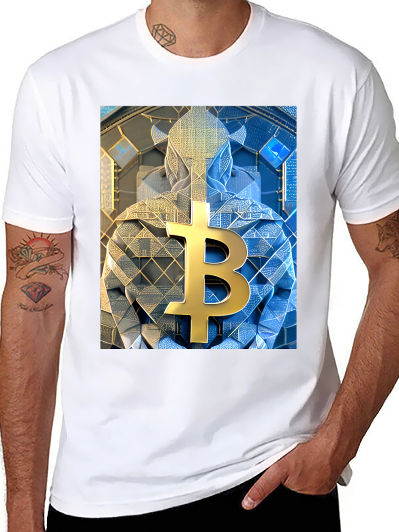 Bitcoin Crypto Art Black T-Shirt