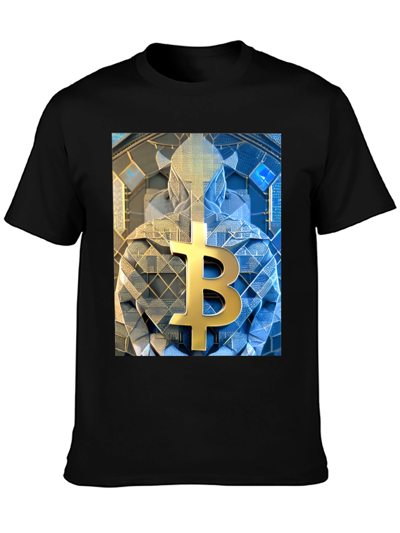 Bitcoin Crypto Art Black T-Shirt