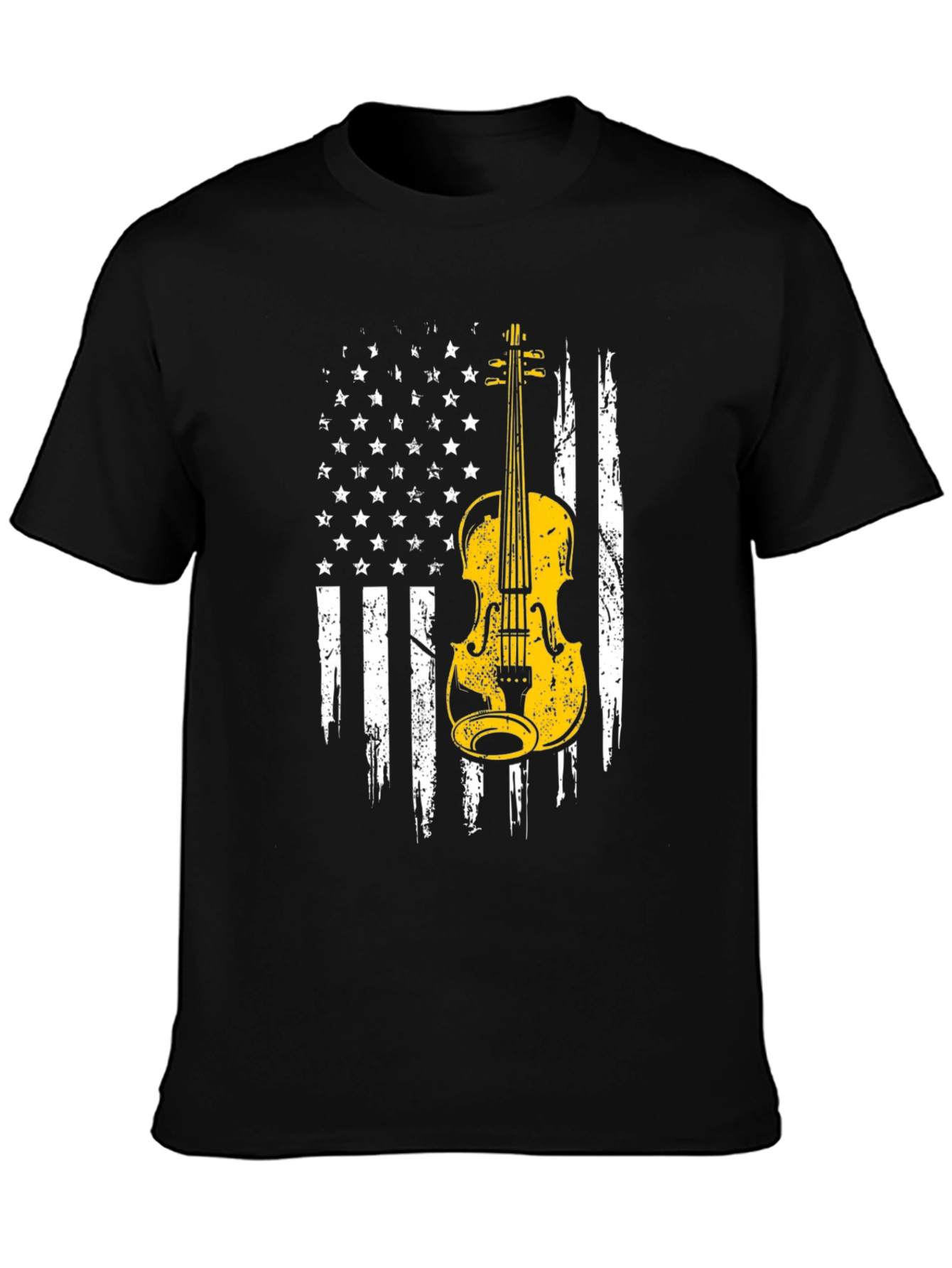Violin American Flag Graphic Tee