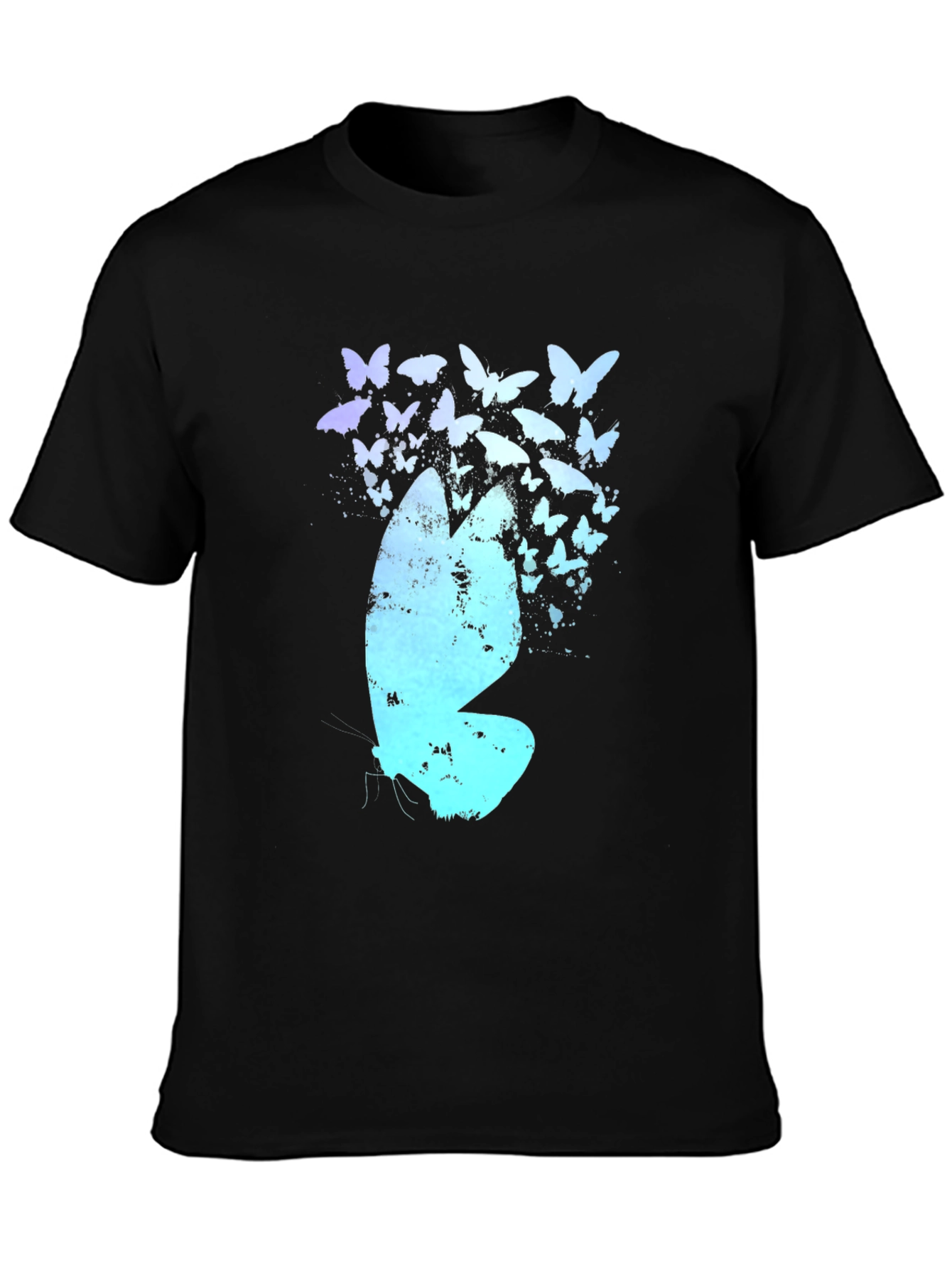 Butterfly Effect Graphic Tee - Black Cotton Blend Shirt