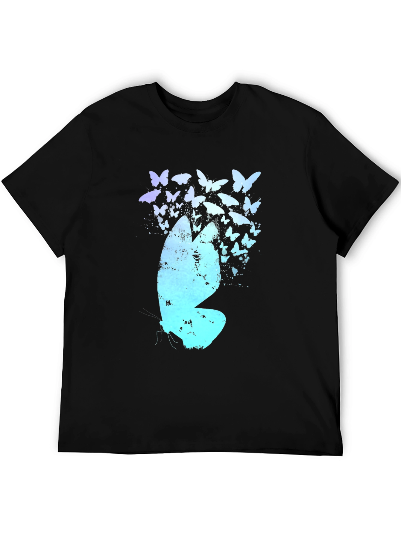Butterfly Effect Graphic Tee - Black Cotton Blend Shirt