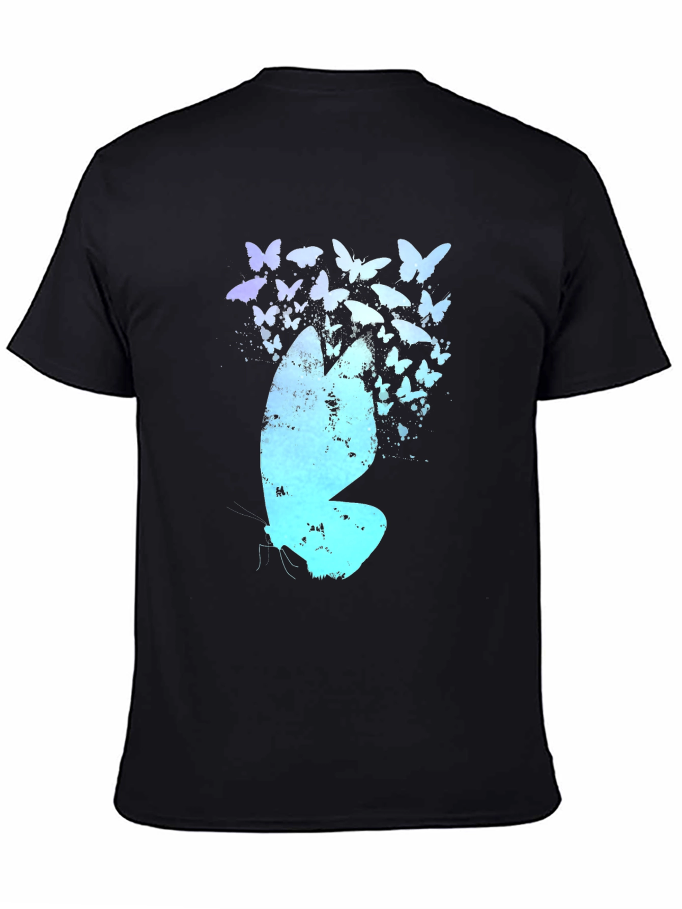 Butterfly Effect Graphic Tee - Black Cotton Blend Shirt