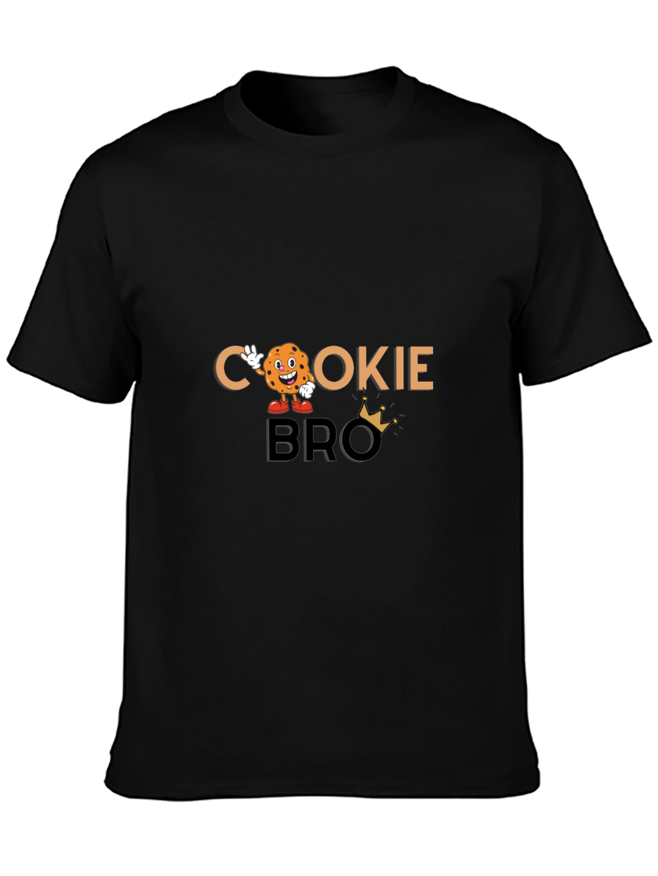Cookie Bro Black Graphic T-Shirt