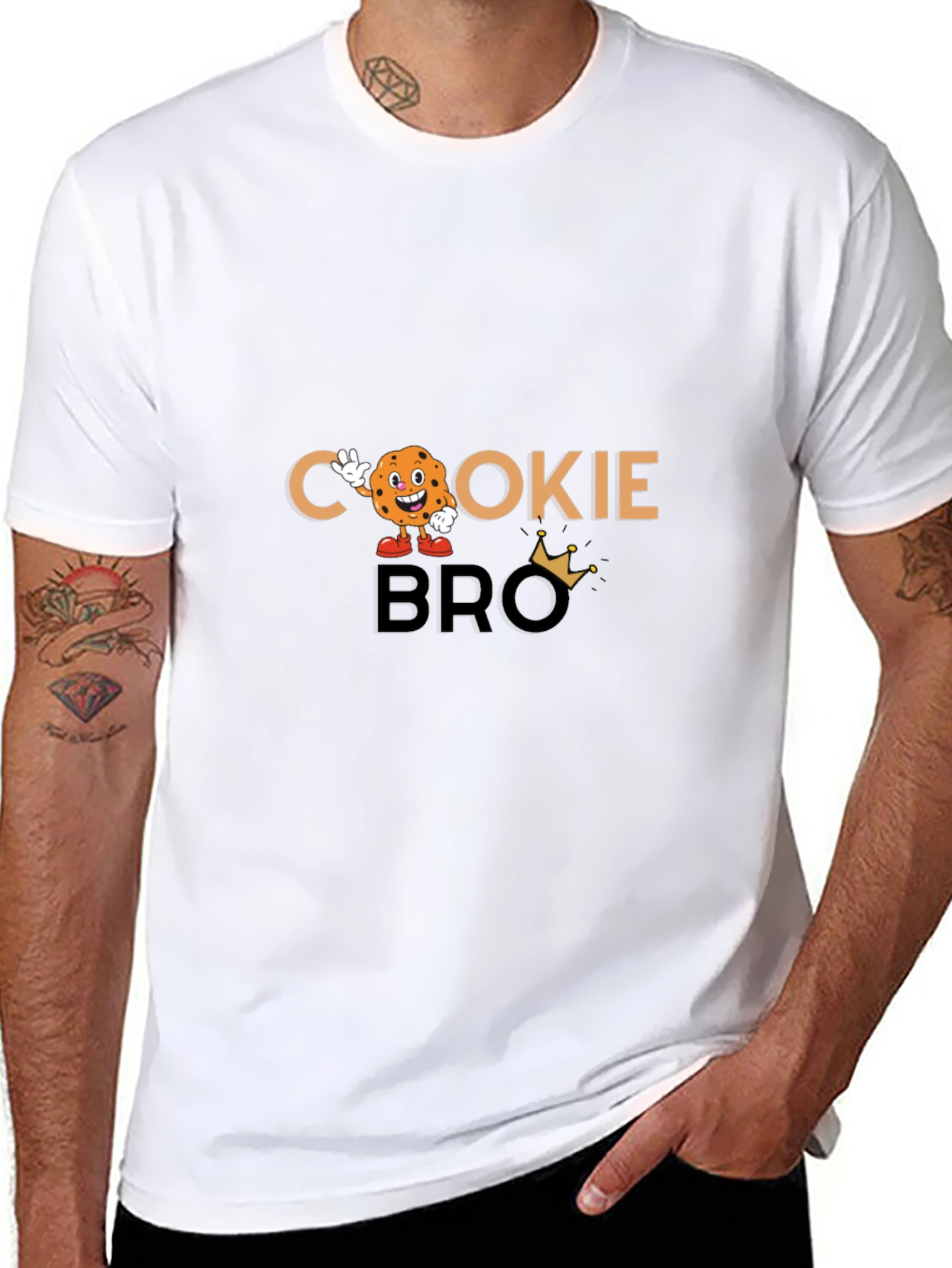Cookie Bro Black Graphic T-Shirt