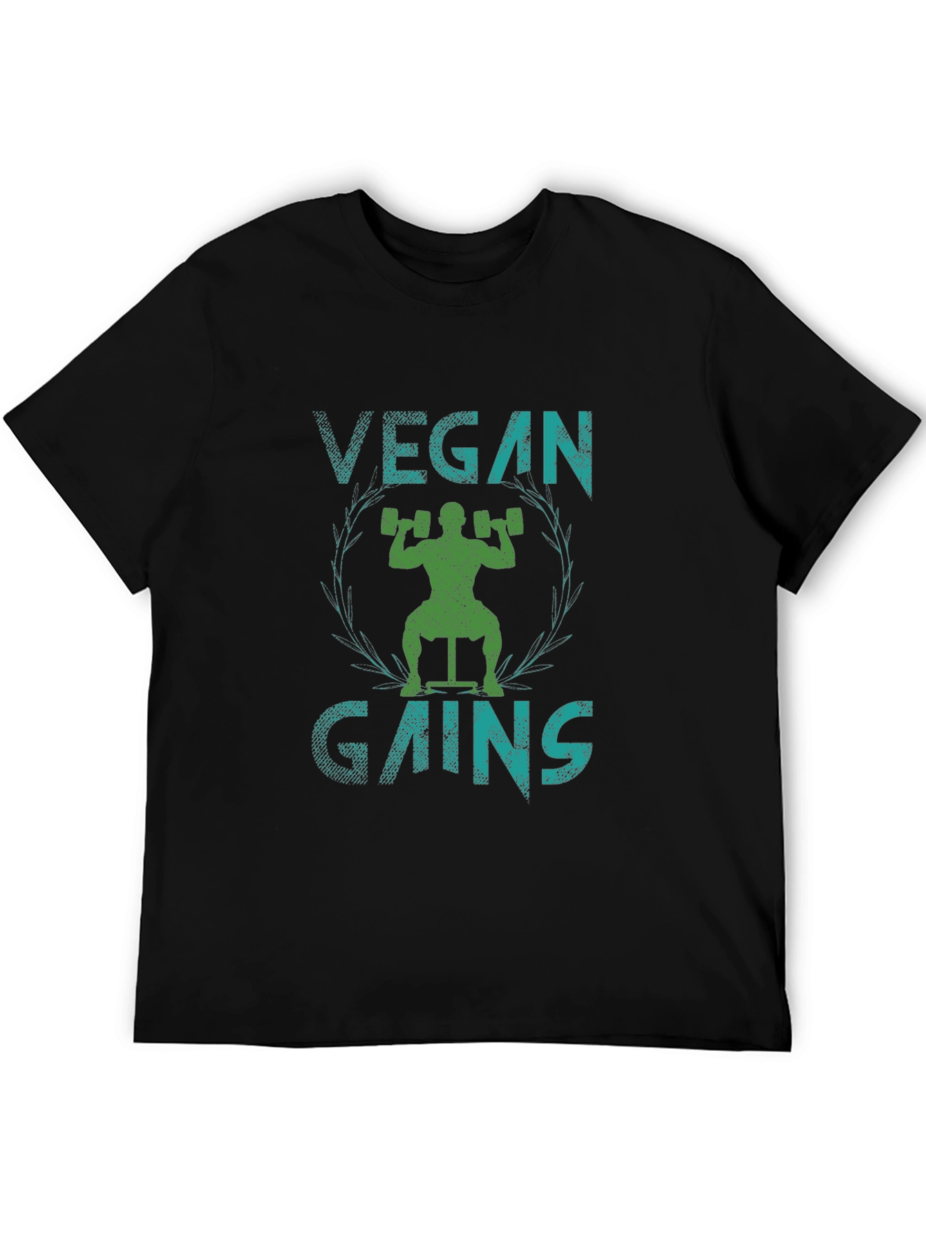 Vegan Gains Graphic Tee - Black
