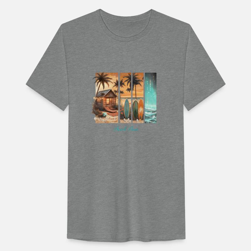 Tropical Themed Illustration Of A Beachside