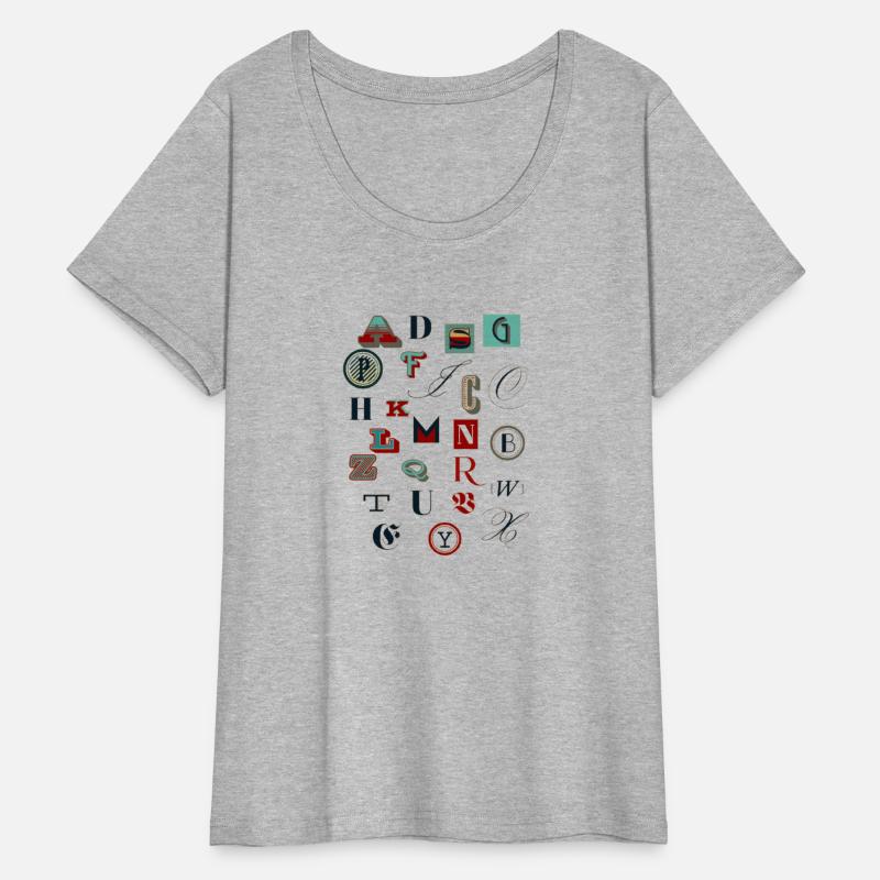 Tshirt Random letters classic type