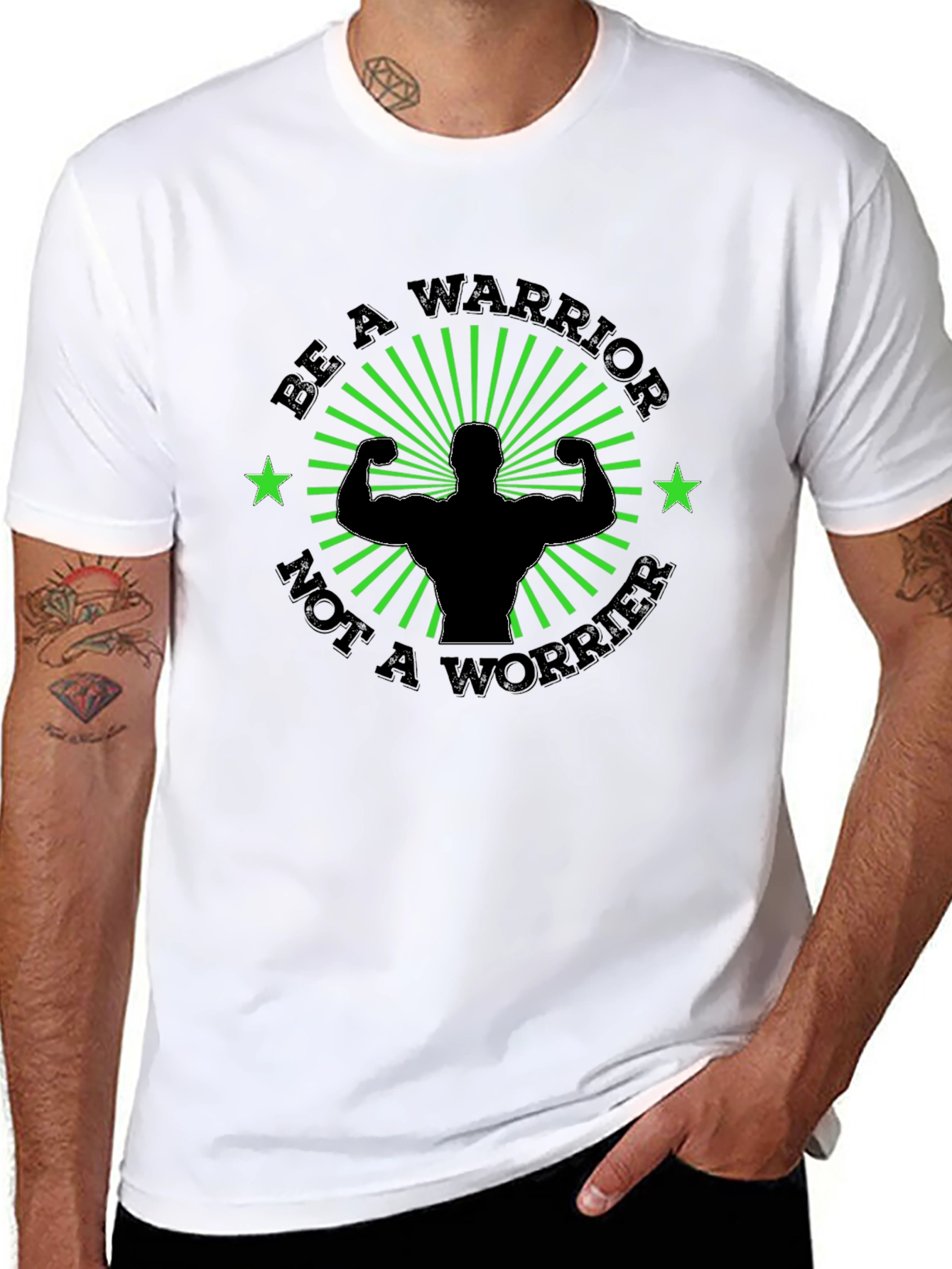 Be A Warrior Motivational Graphic Tee